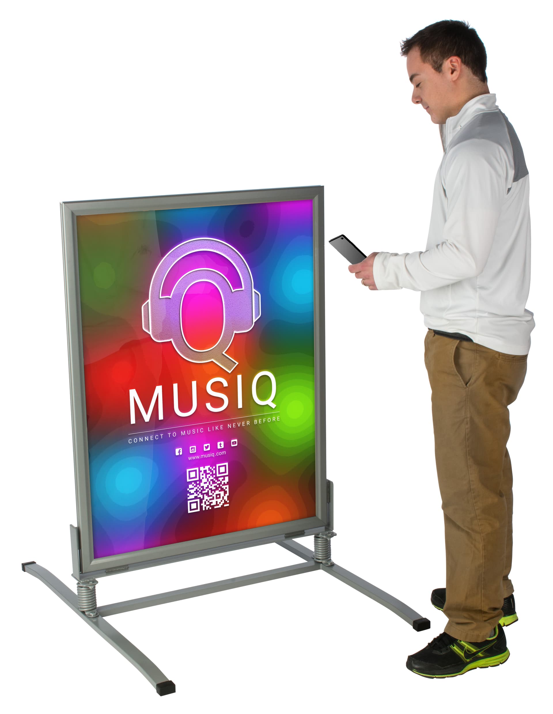 Weatherproof Sandwich Board w/ PVC Anti-Glare Lens