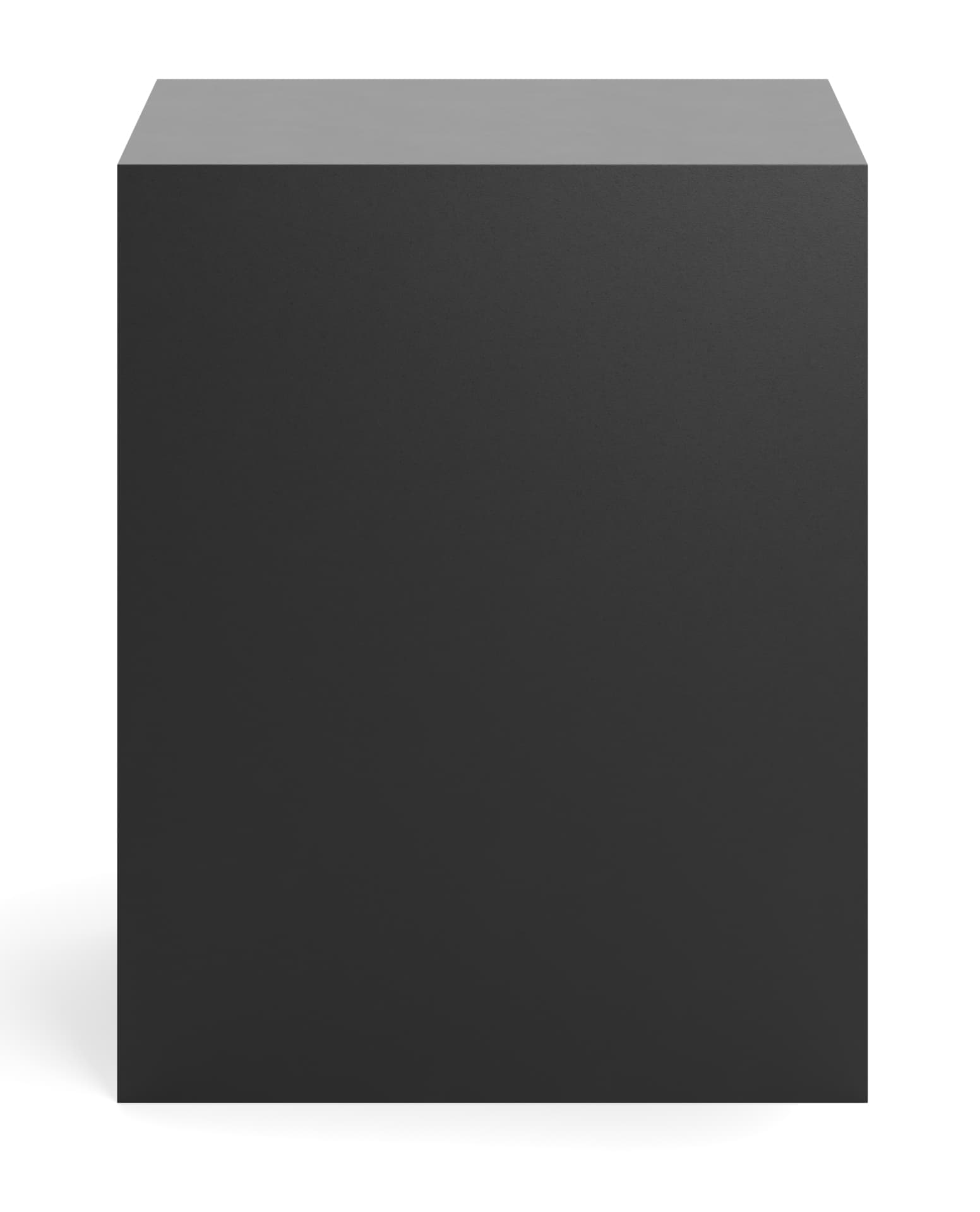 Retail display pedestal with a wide rectangular shape