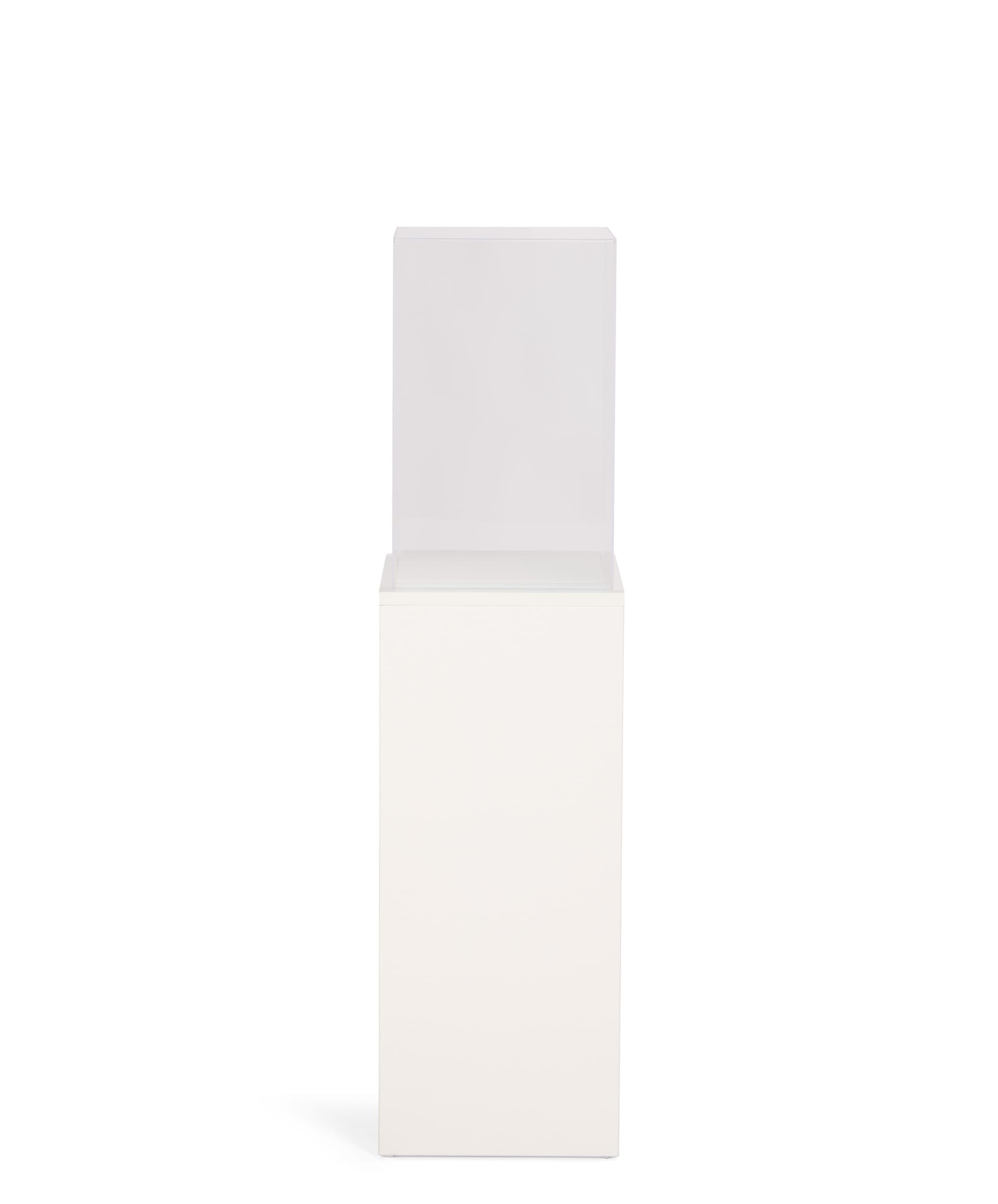 Pedestal display stands with white base