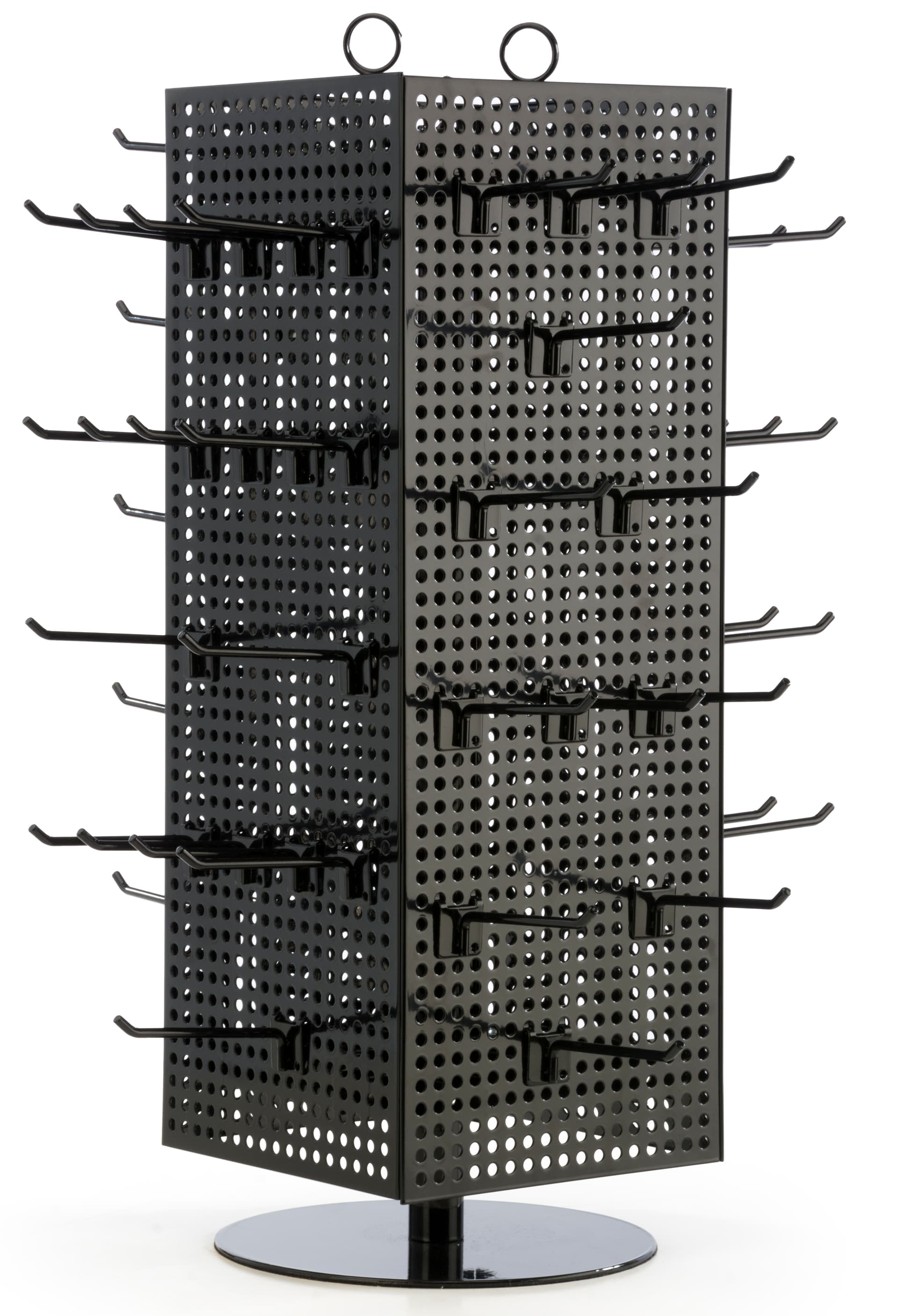 4" Black Peg Hooks - Metal