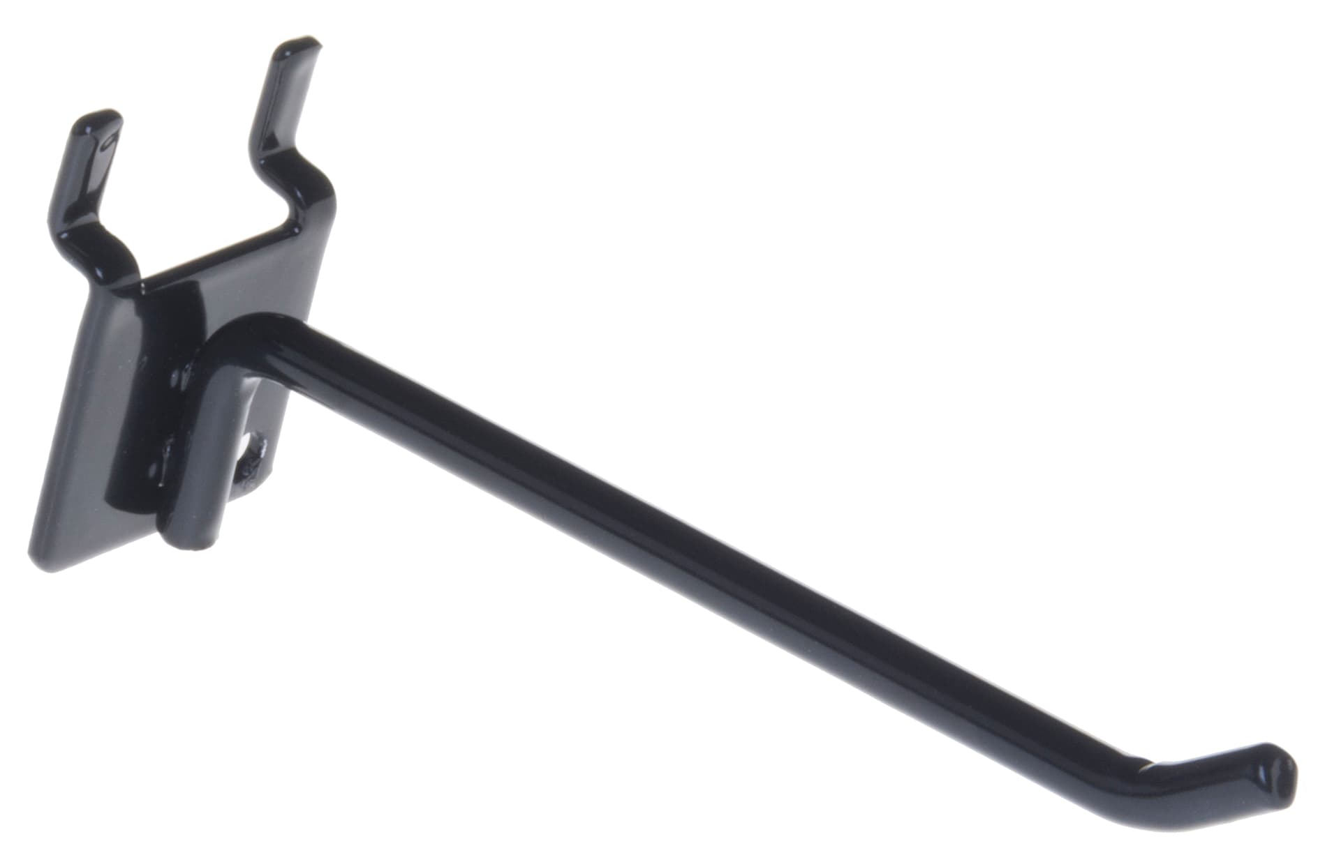 4" Black Peg Hooks with Powder Coated Finish