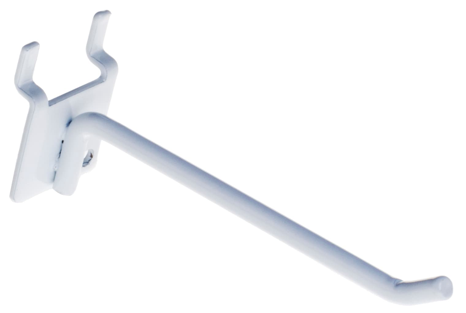 4" White Peg Hooks- Steel Wire