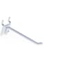4” Peg Hook for up to 1/8" Thick Metal Pegboard, 1" On Center, Metal - White