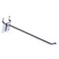 6” Peg Hook for up to 1/8" Thick Metal Pegboard, 1" On Center, Metal - Chrome