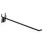 8” Peg Hook for up to 1/8" Thick Metal Pegboard, 1" On Center, Metal - Black