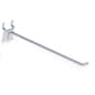 8” Peg Hook for up to 1/8" Thick Metal Pegboard, 1" On Center, Metal - White