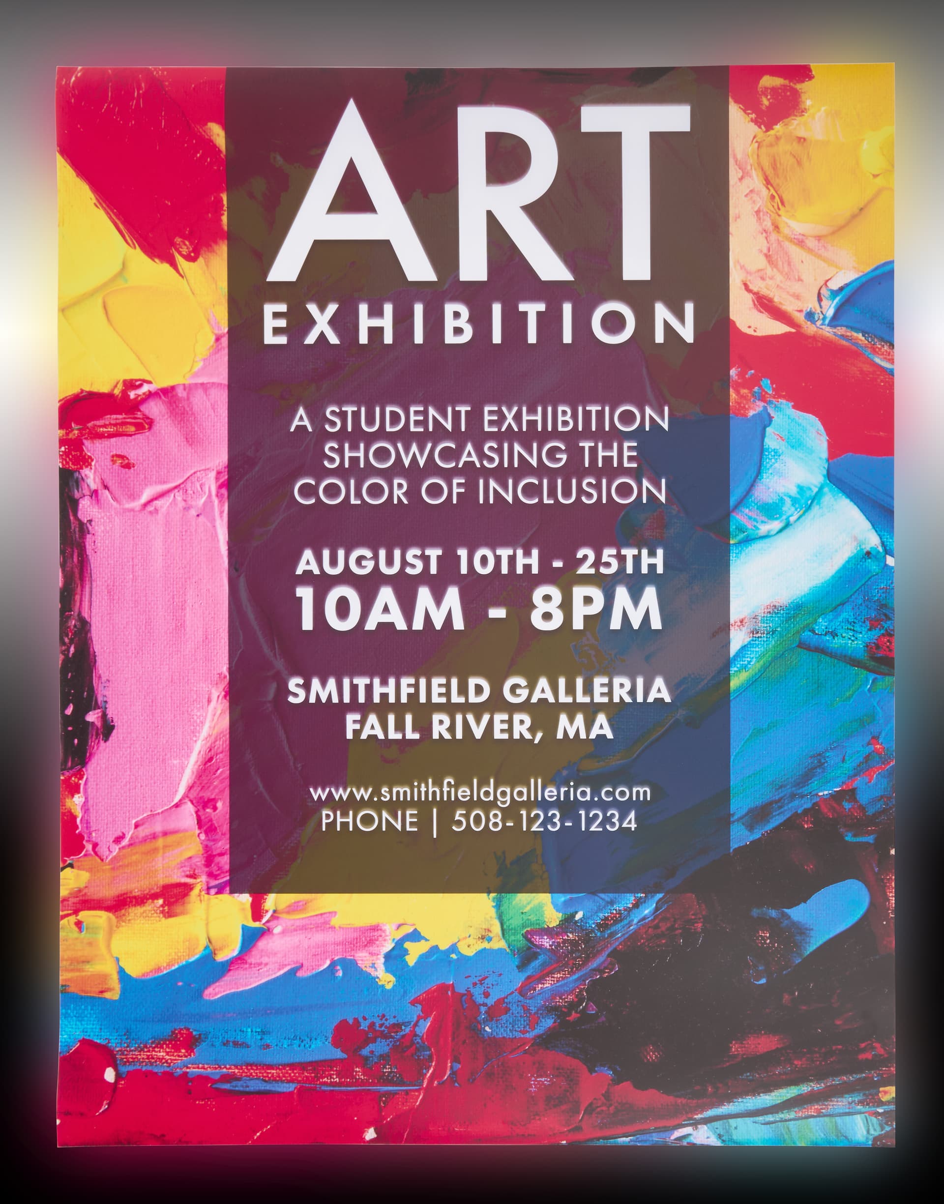 Backlit Poster with glowing features