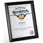 8.5 x 11 Document Frame, Tabletop or Wall Mount, Aluminum - Black