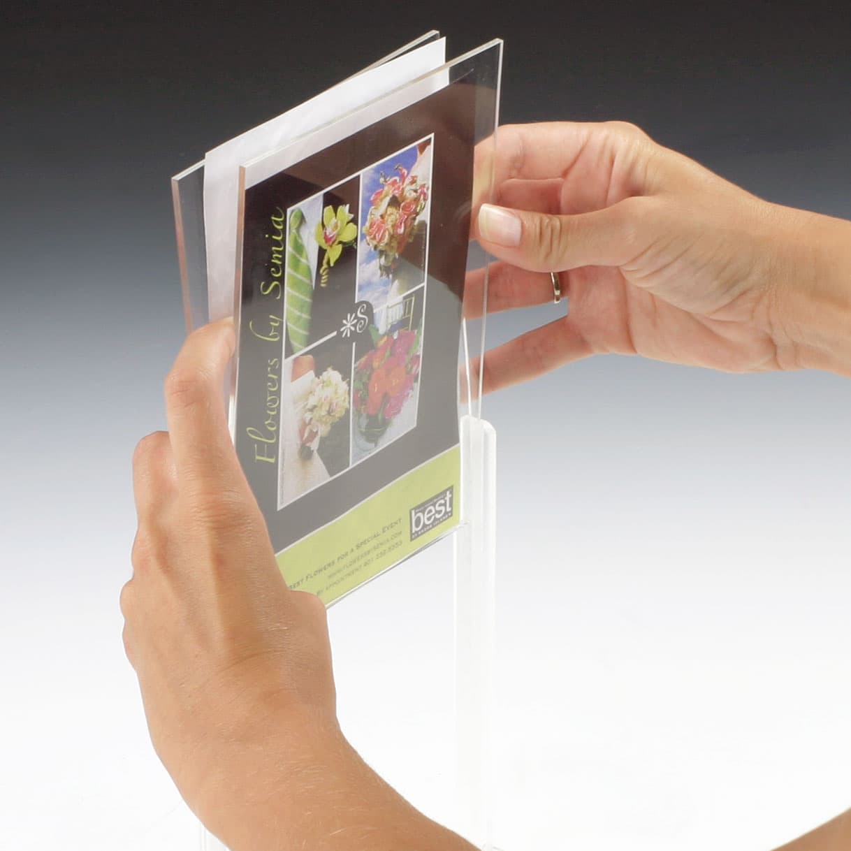 Double-Sided Photo Frame w/ Modern Design Fits 5" x 7" Graphics ...