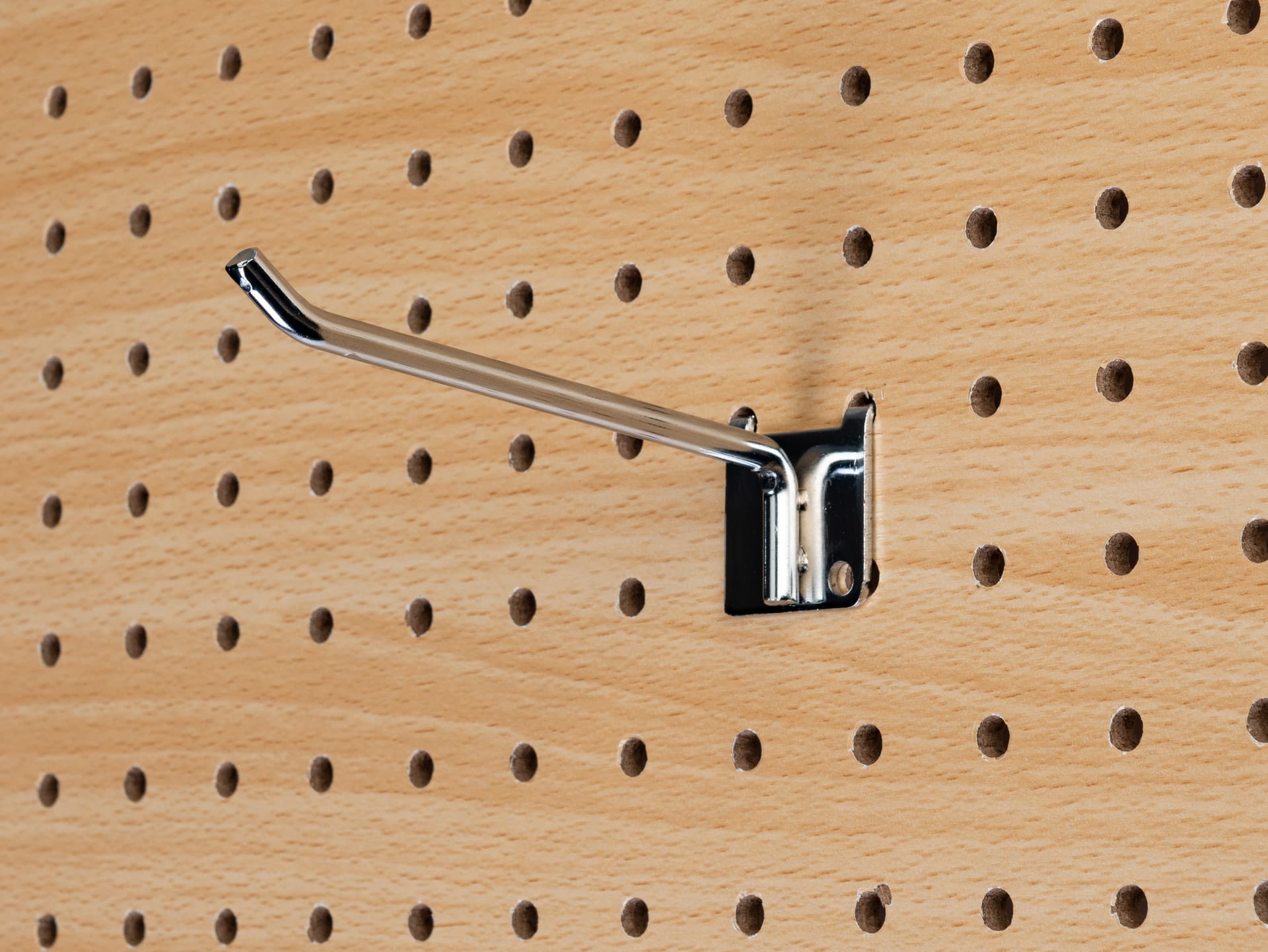Quick-change MDF pegboard retail display