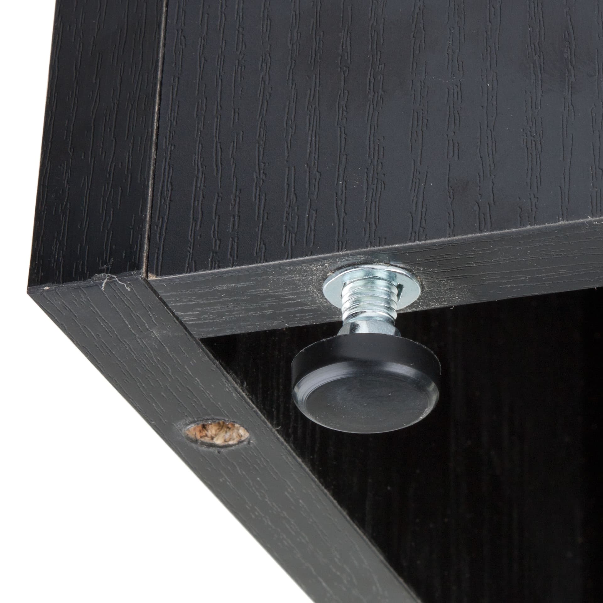 Glass Pedestal Showcase With Tempered Glass Case And Black Veneer MDF Base-Assembly Required