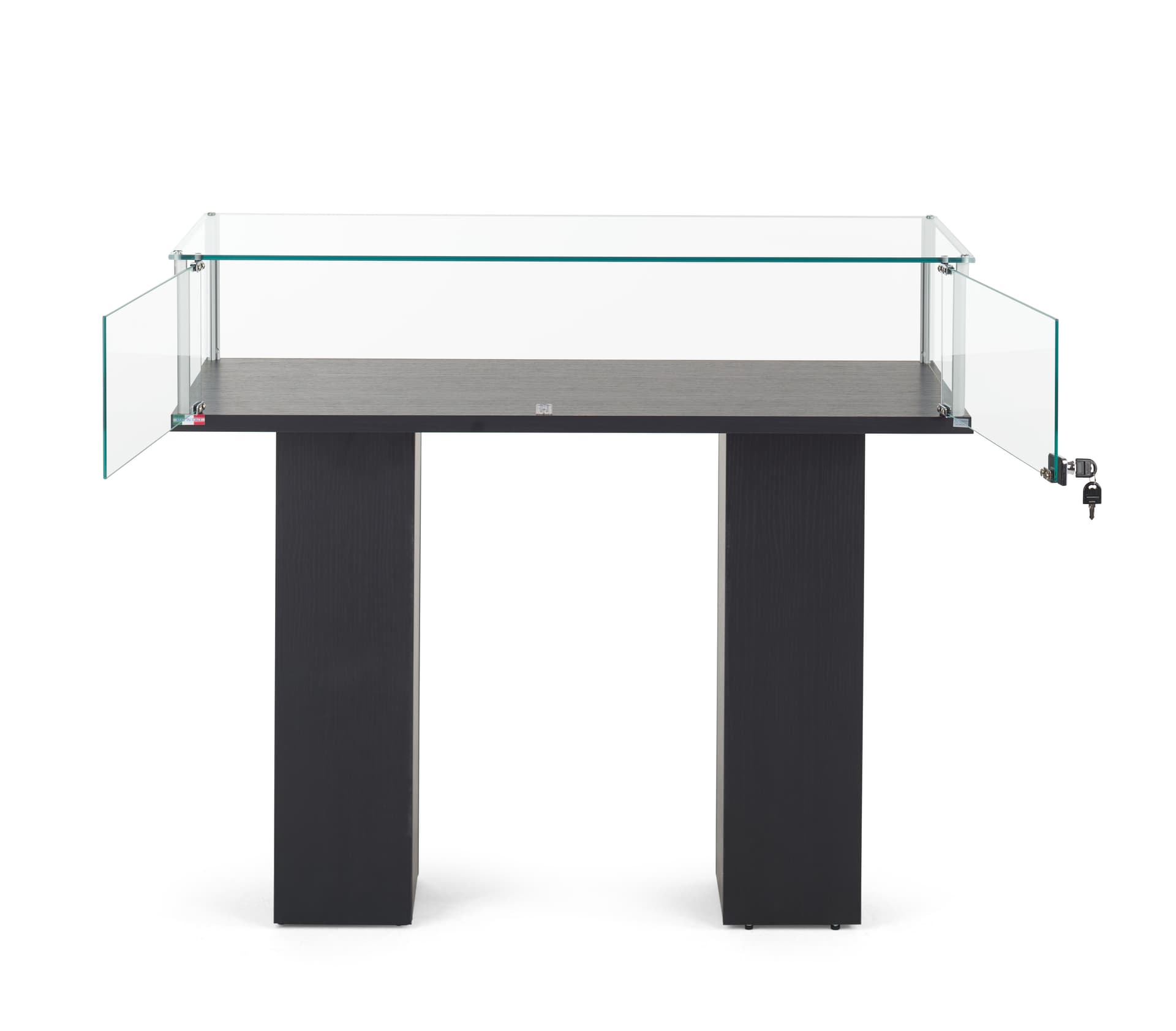 Glass Pedestal Showcase w/ Lock