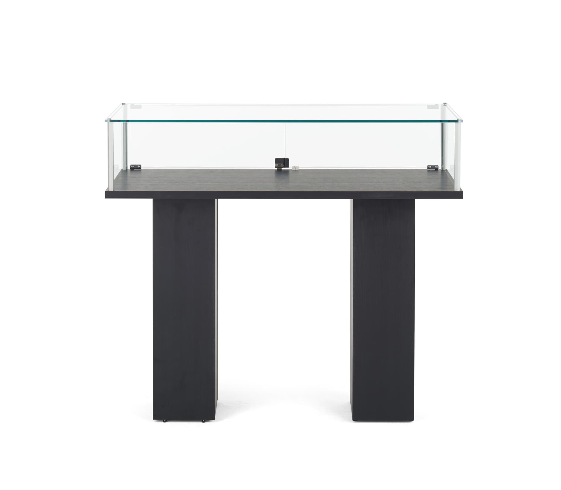 Glass pedestal showcase with modern design