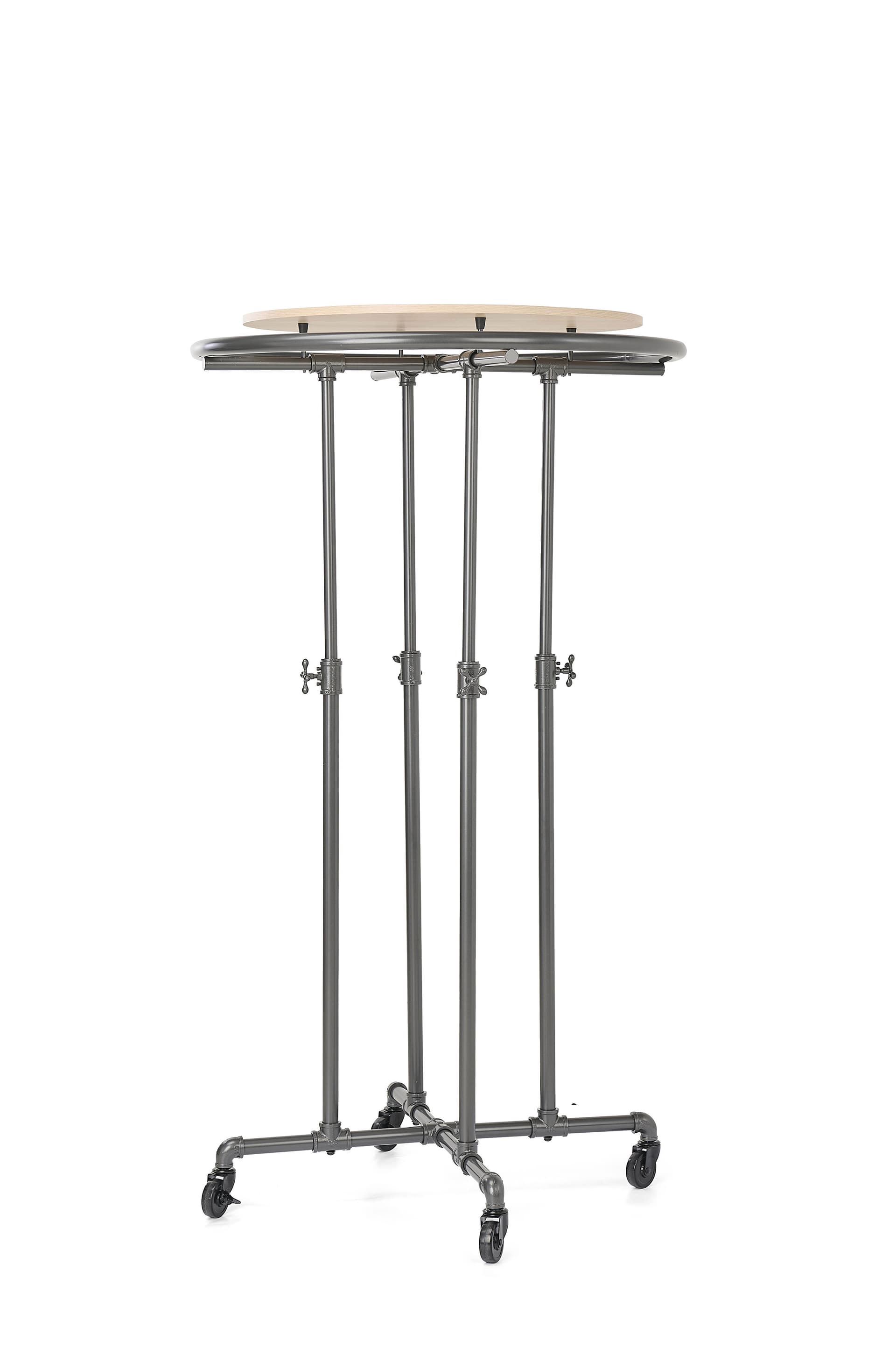 Retail Clothing Racks with Wood Top Platform