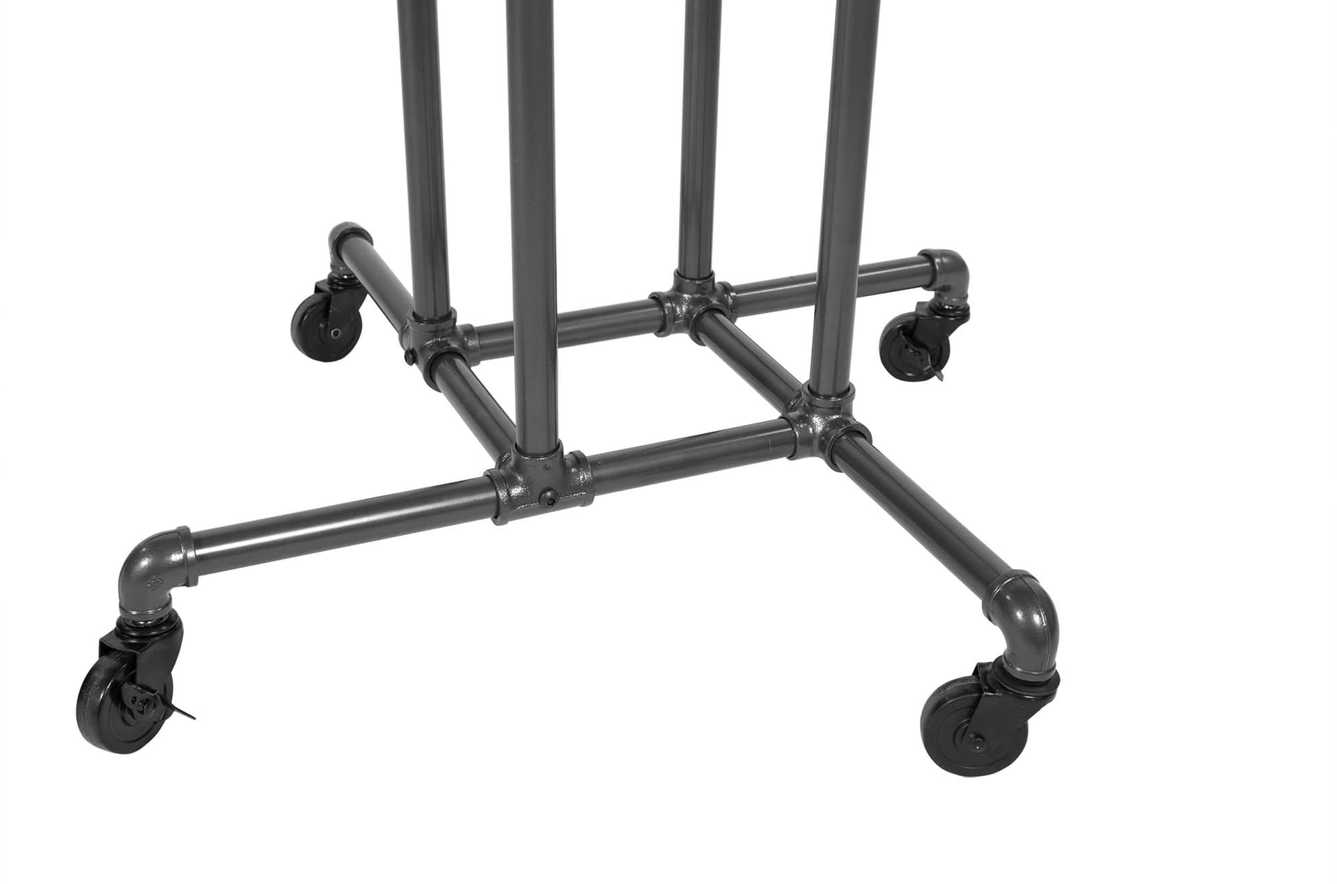 Retail Clothing Display Racks Rolling Casters