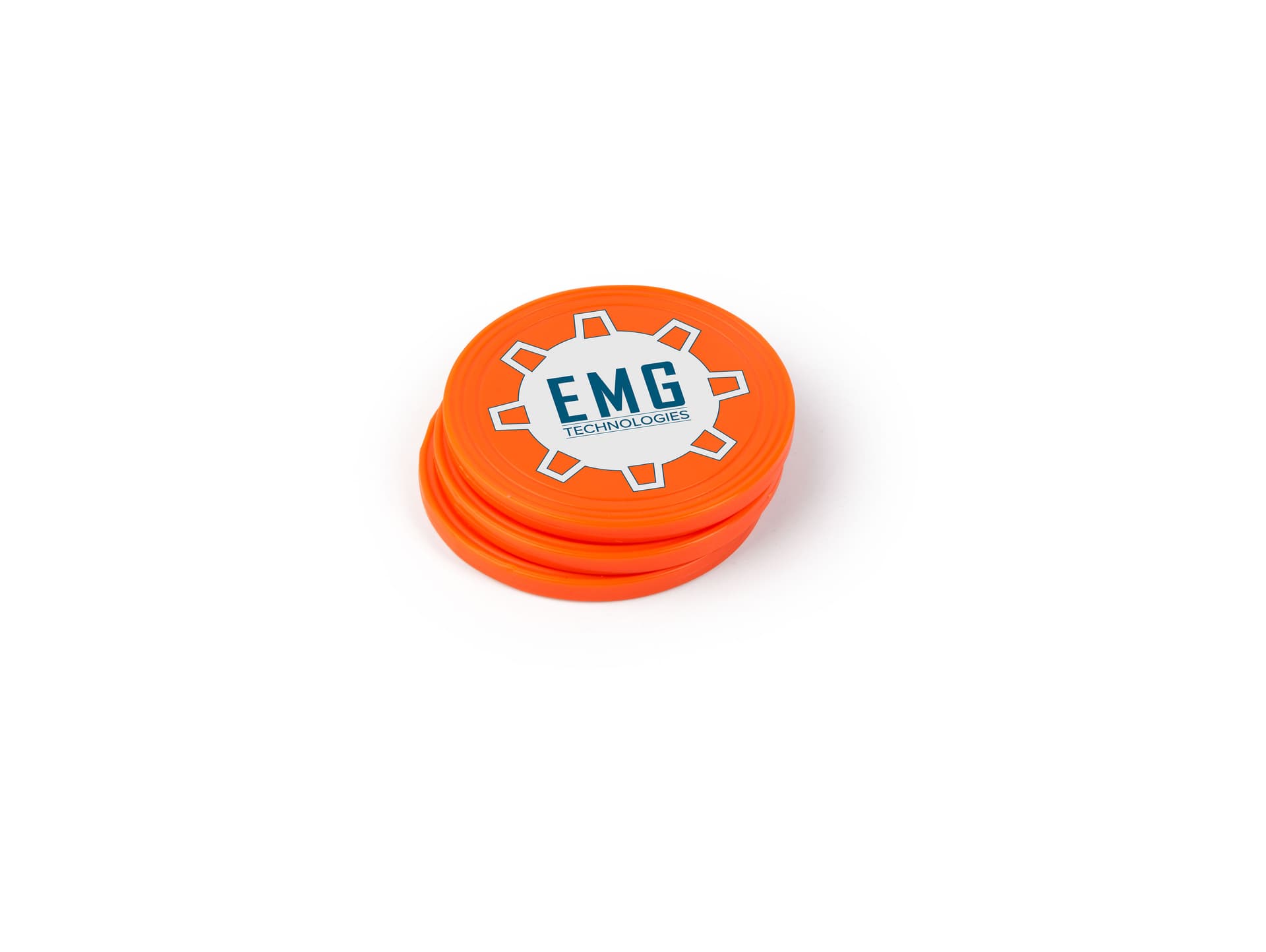 Mini prize drop custom game pucks with personalized graphics