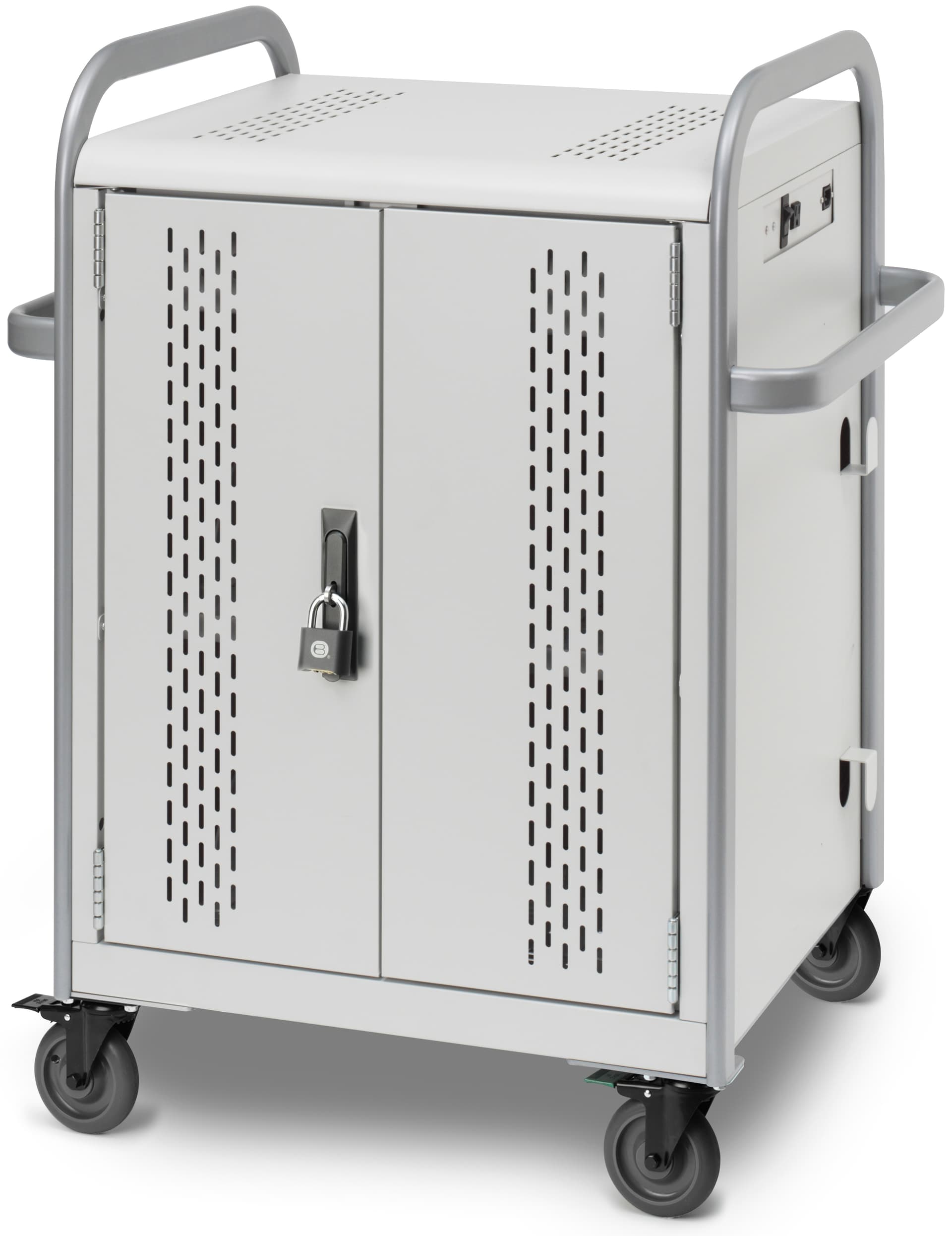 Laptop Charging Station, Lockable Casters