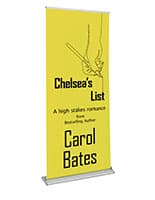 Custom printed paramount retractable banner with silver aluminum base