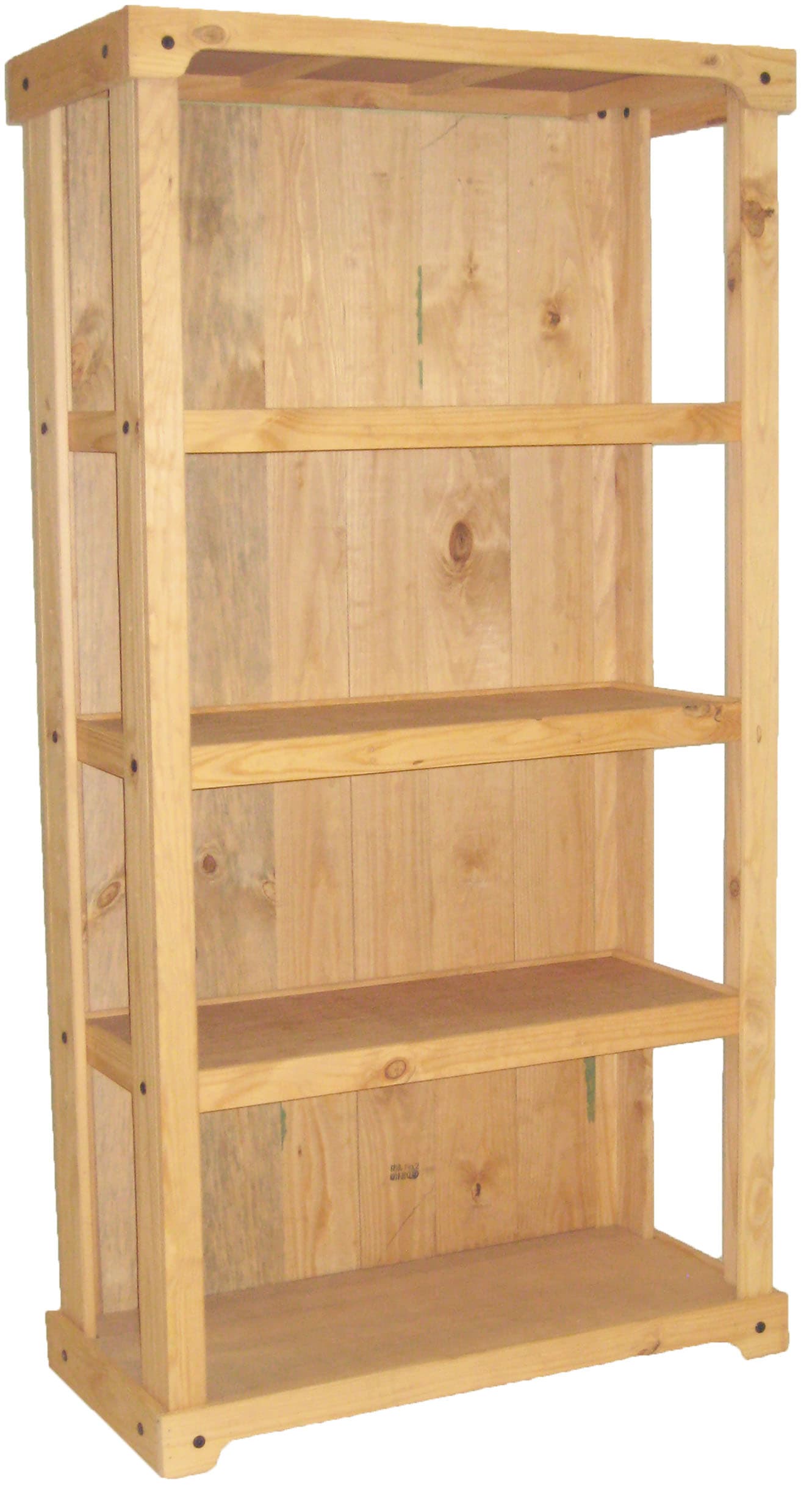 Wood Shelving Stand with Solid Pine Construction