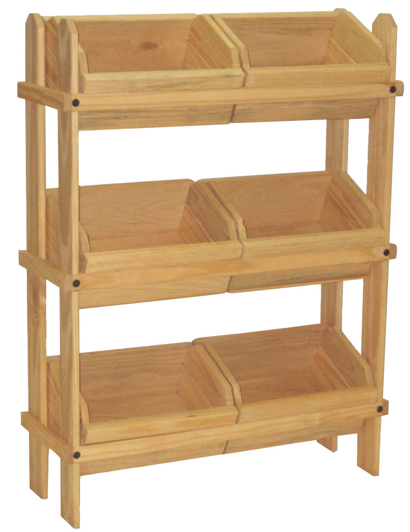 Wood Crate Display with Rustic Pine Frame