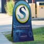 Outdoor Pop Up A-Frame Sideline Banner, Rounded Top - Custom Printed Graphics