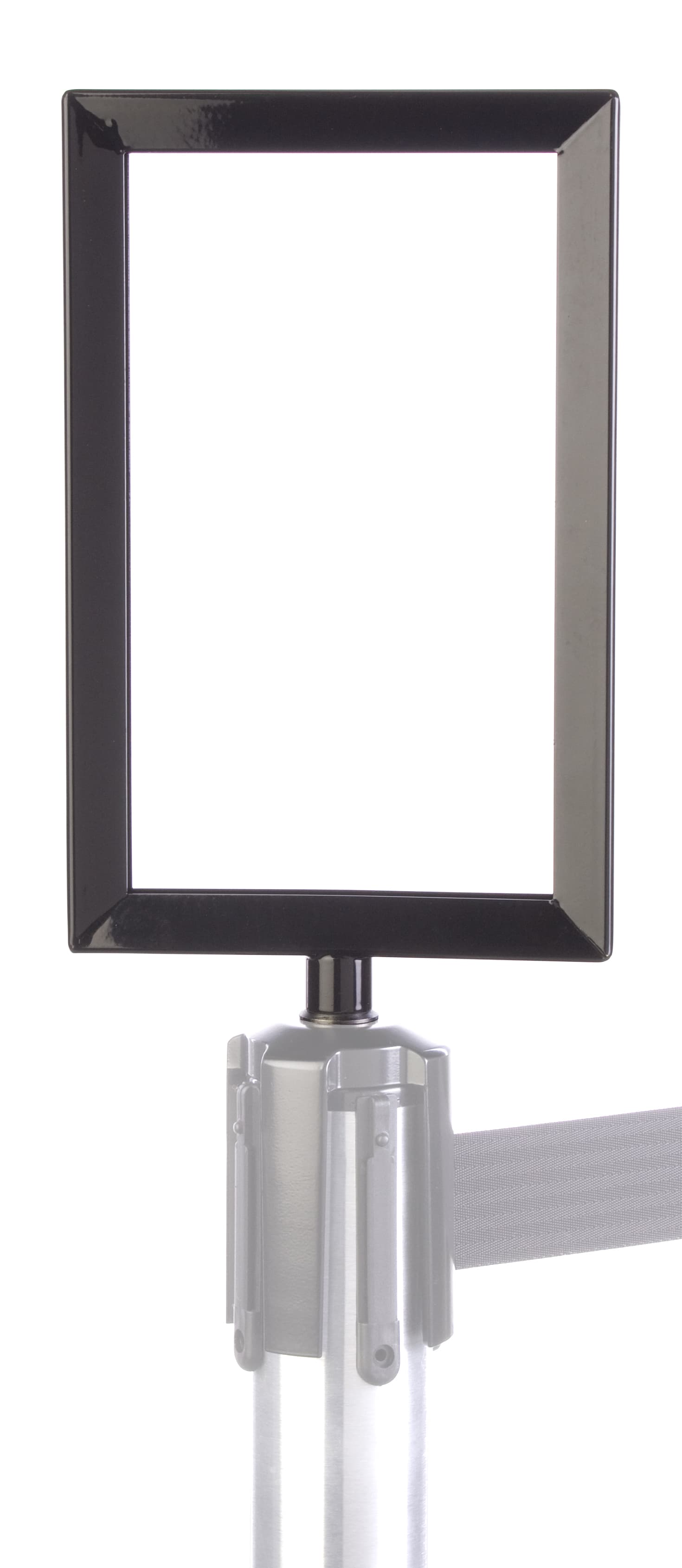 7" x 11" Satin Black Frame for Stanchion Post | Displays2Go