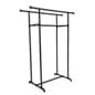 Pipeline Clothing Rack with 2 Bars – Black