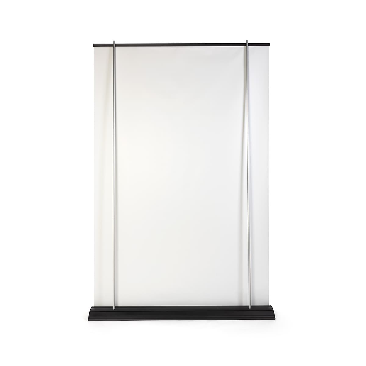 Premium wide base retractable banner stand with collapsible design