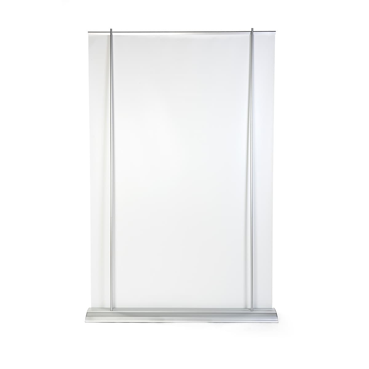 Premium wide base retractable banner stand with aluminum frame