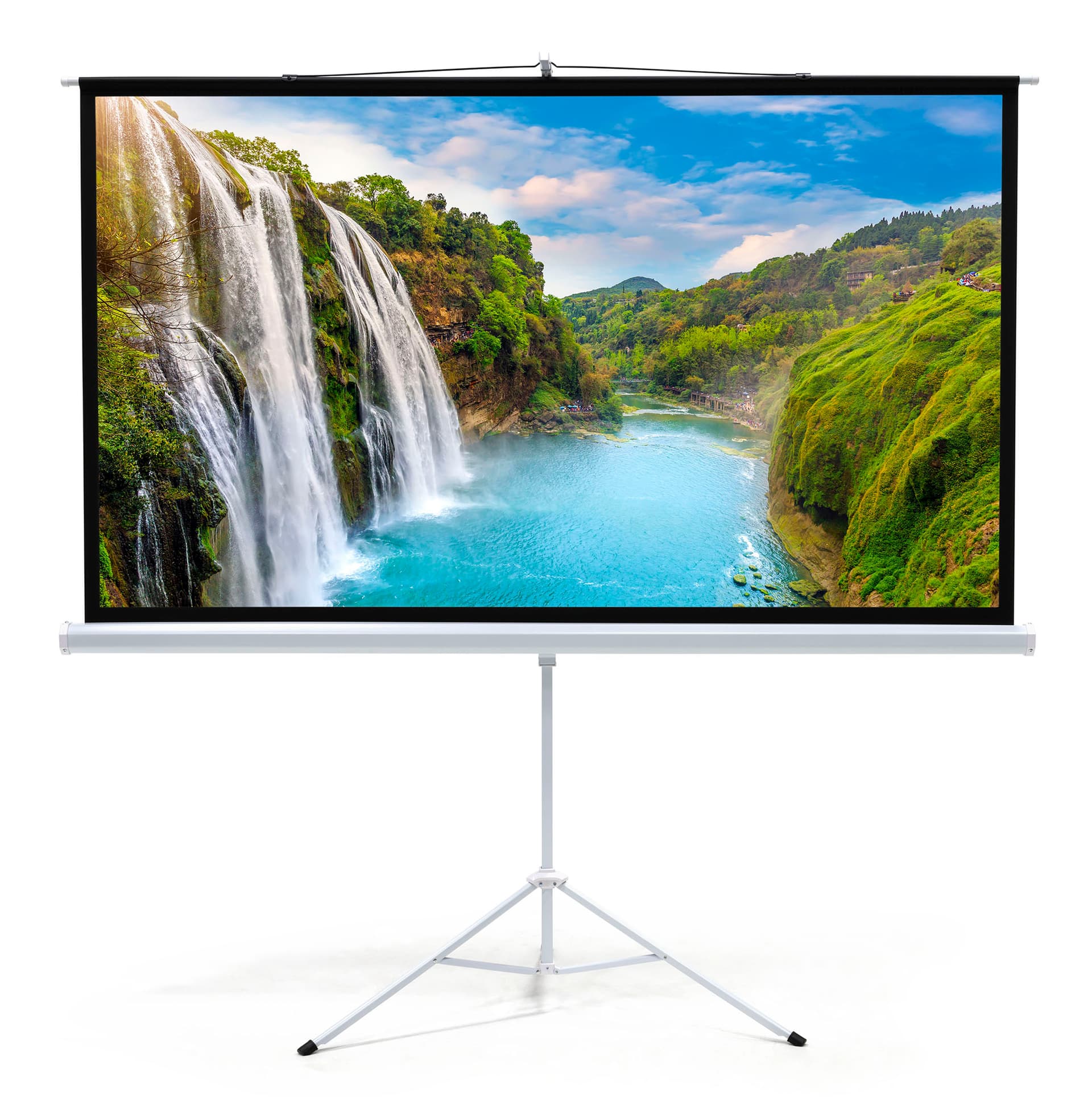 90" Portable Tripod Projector Screen with 16:9 Aspect Ratio
