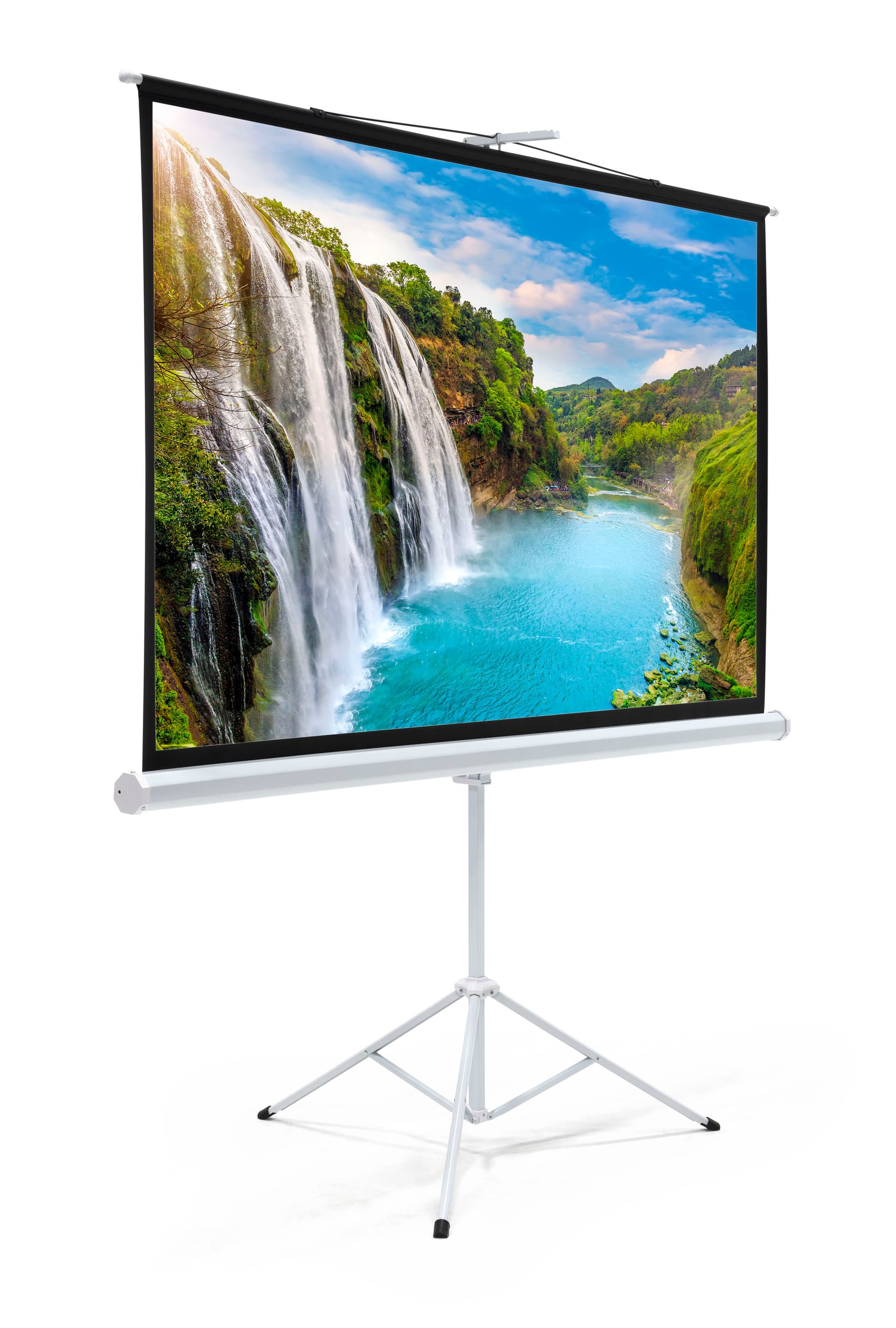 90" Portable Tripod Projector Screen with 160° Viewing Angle