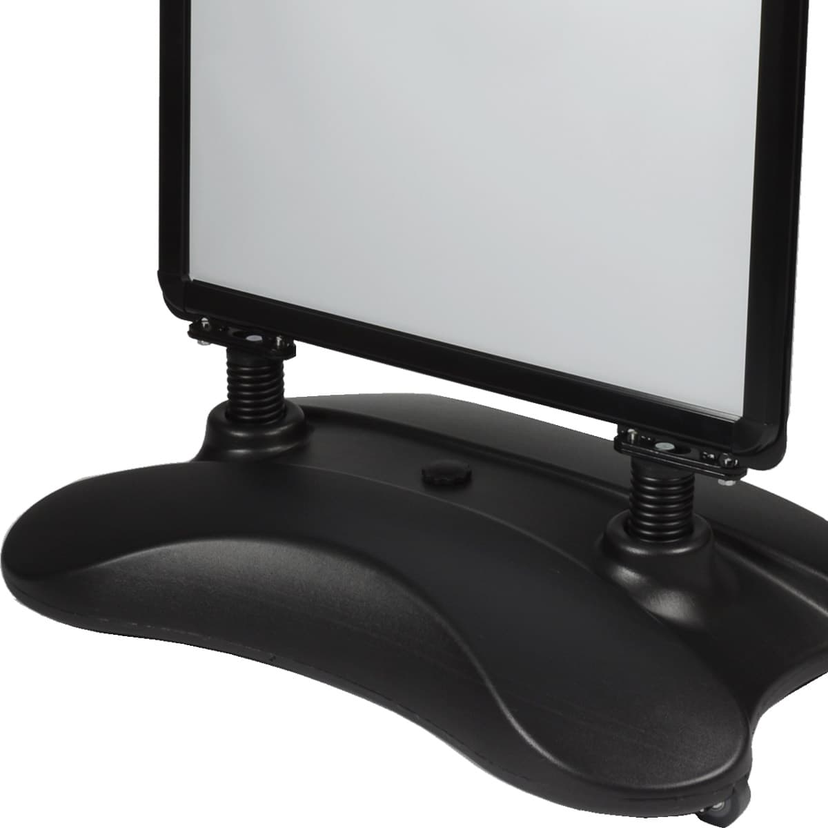 Free standing sign with robust water filled base for solid stability 