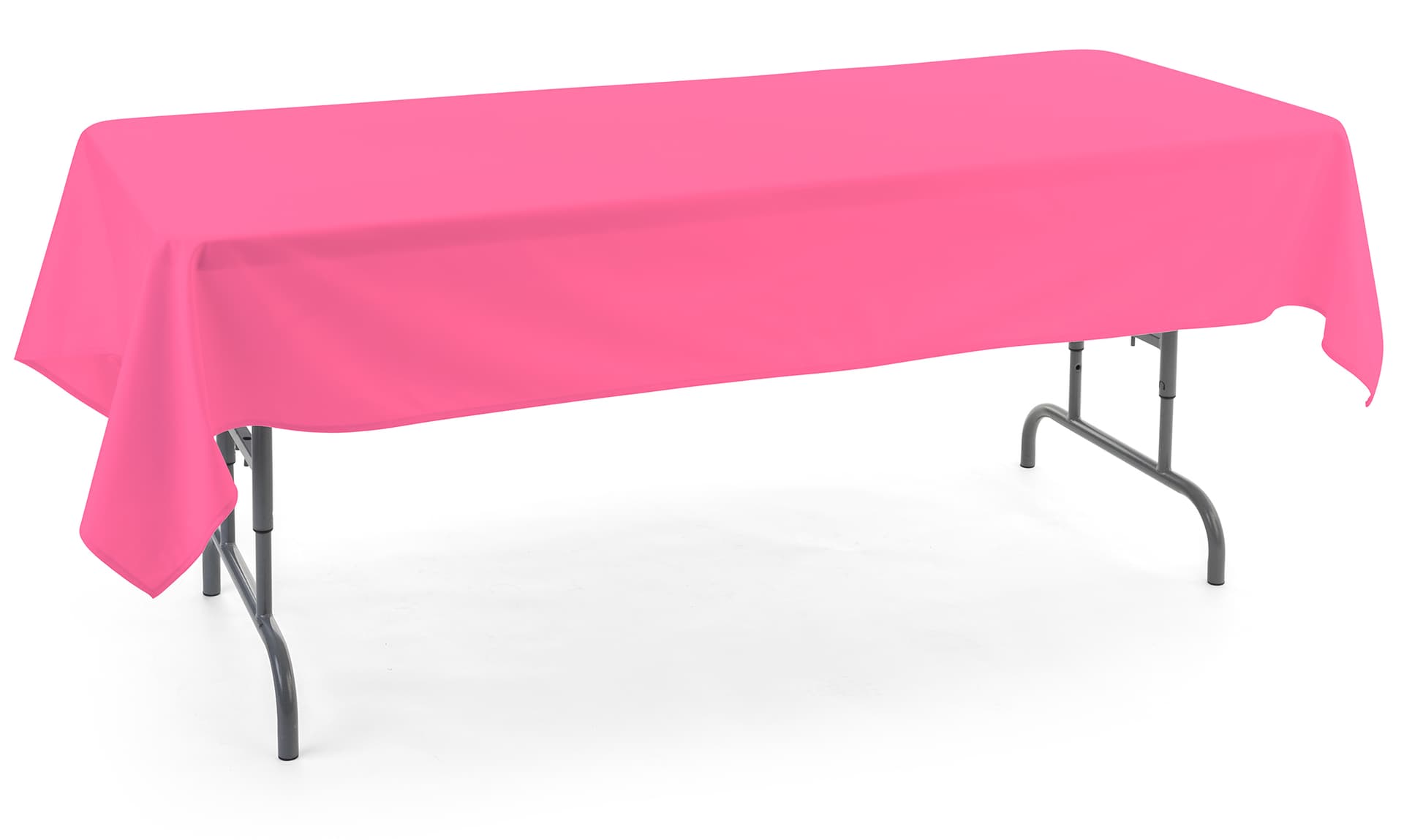Pink rectangle tablecloths with fire retardant material