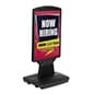 16" x 24" Sidewalk Sign Stand, Double-Sided, Custom Graphics – Black