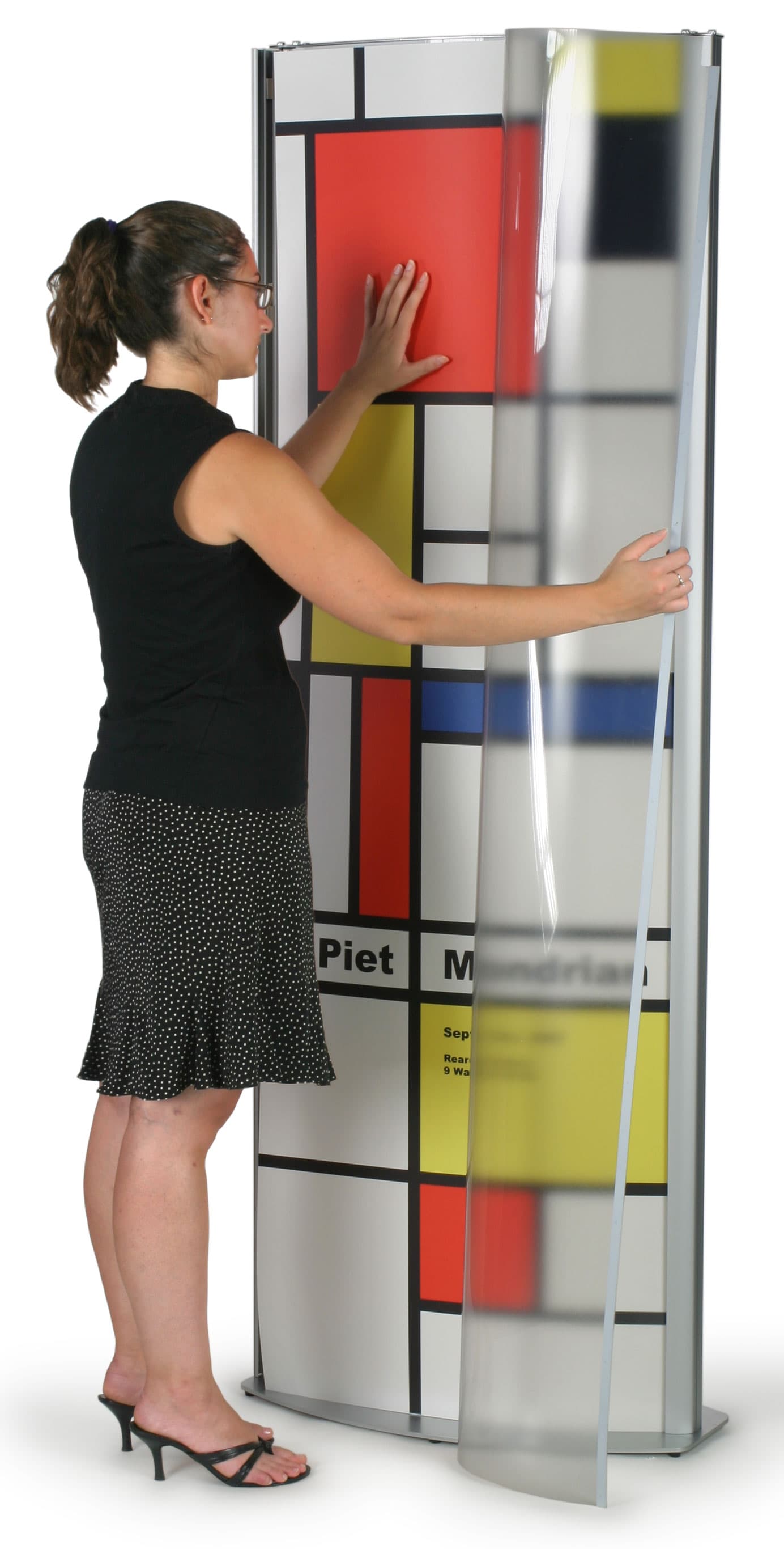 Totem Poster Stand Holder 24" x 72" Signage (Convex Design)