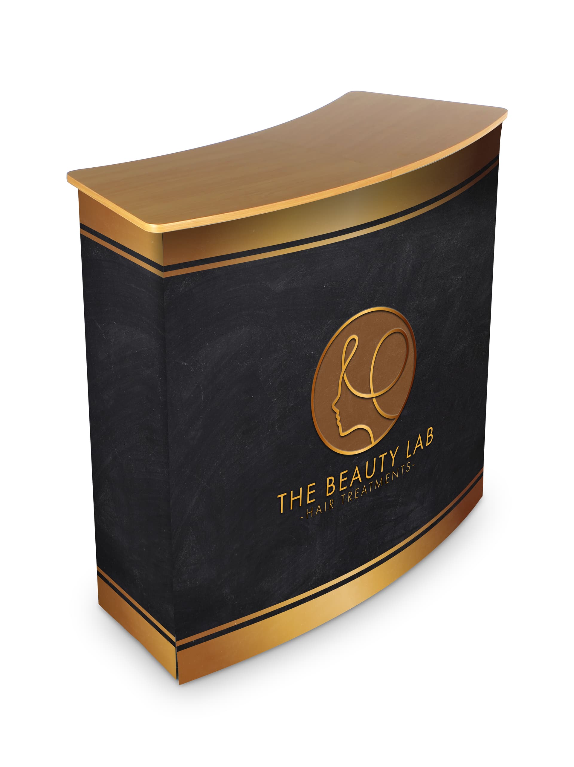 Wrap around graphic for CNTPUVL promotional pop-up counters with personalized front and side panels 