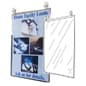 Acrylic Hanging Sign Holder for Wall or Window, Suction Cups, Double-Sided - Clear