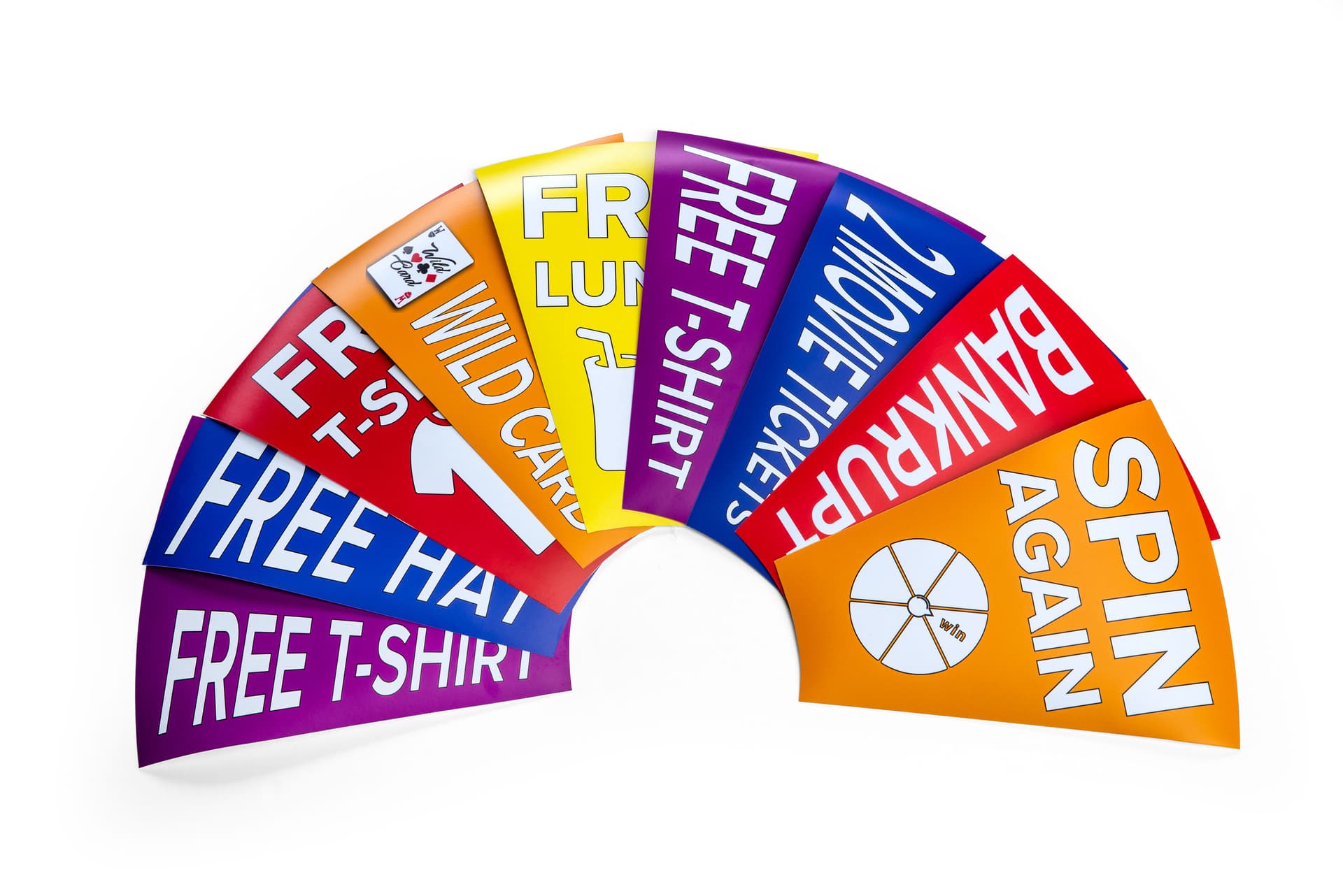 Custom spinning game graphics for PWFS1224BK / PWTT1224BK / PWF1224BLED printed with digital solvent technology  