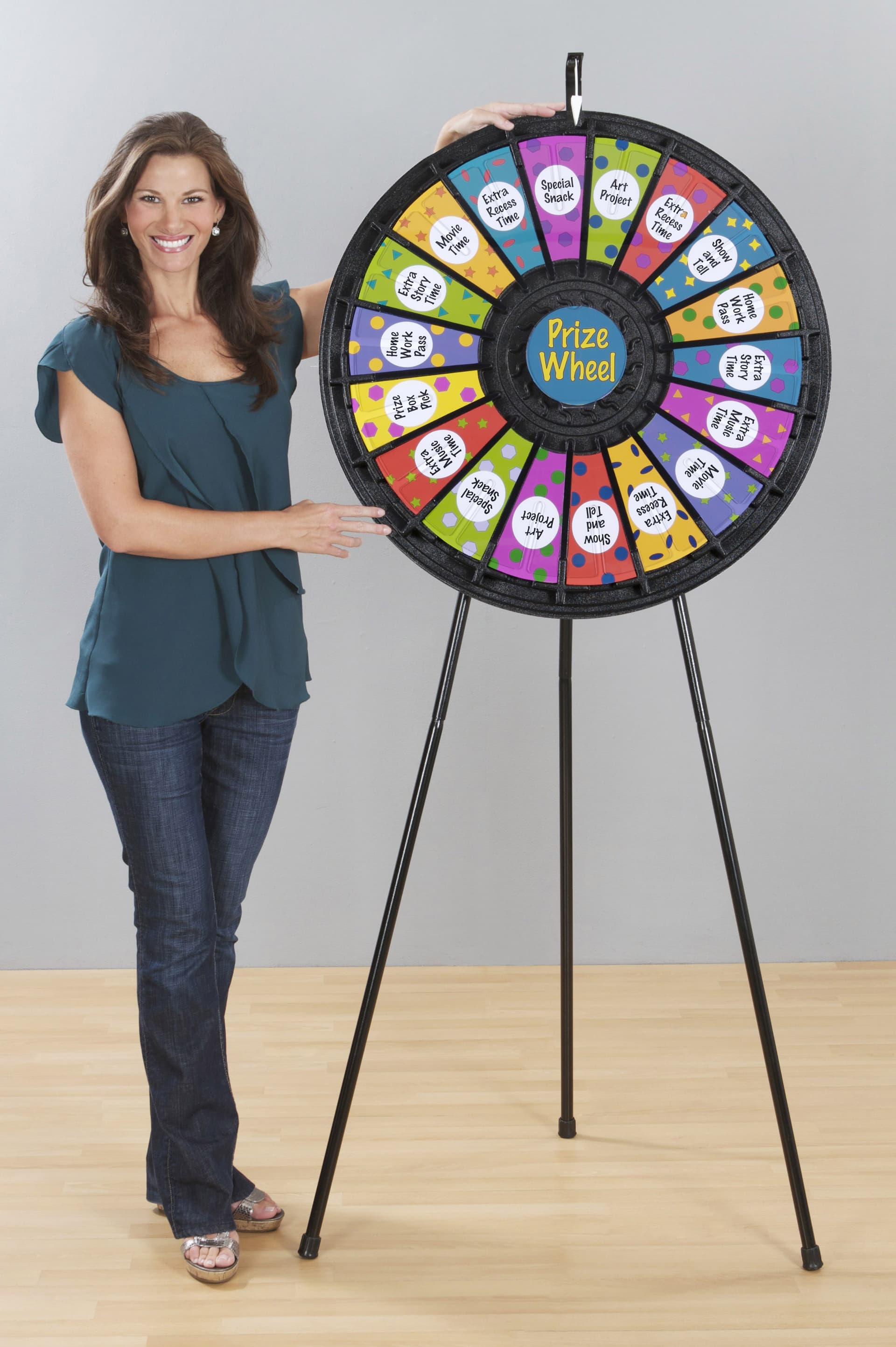 Game wheels with printable graphic slots 