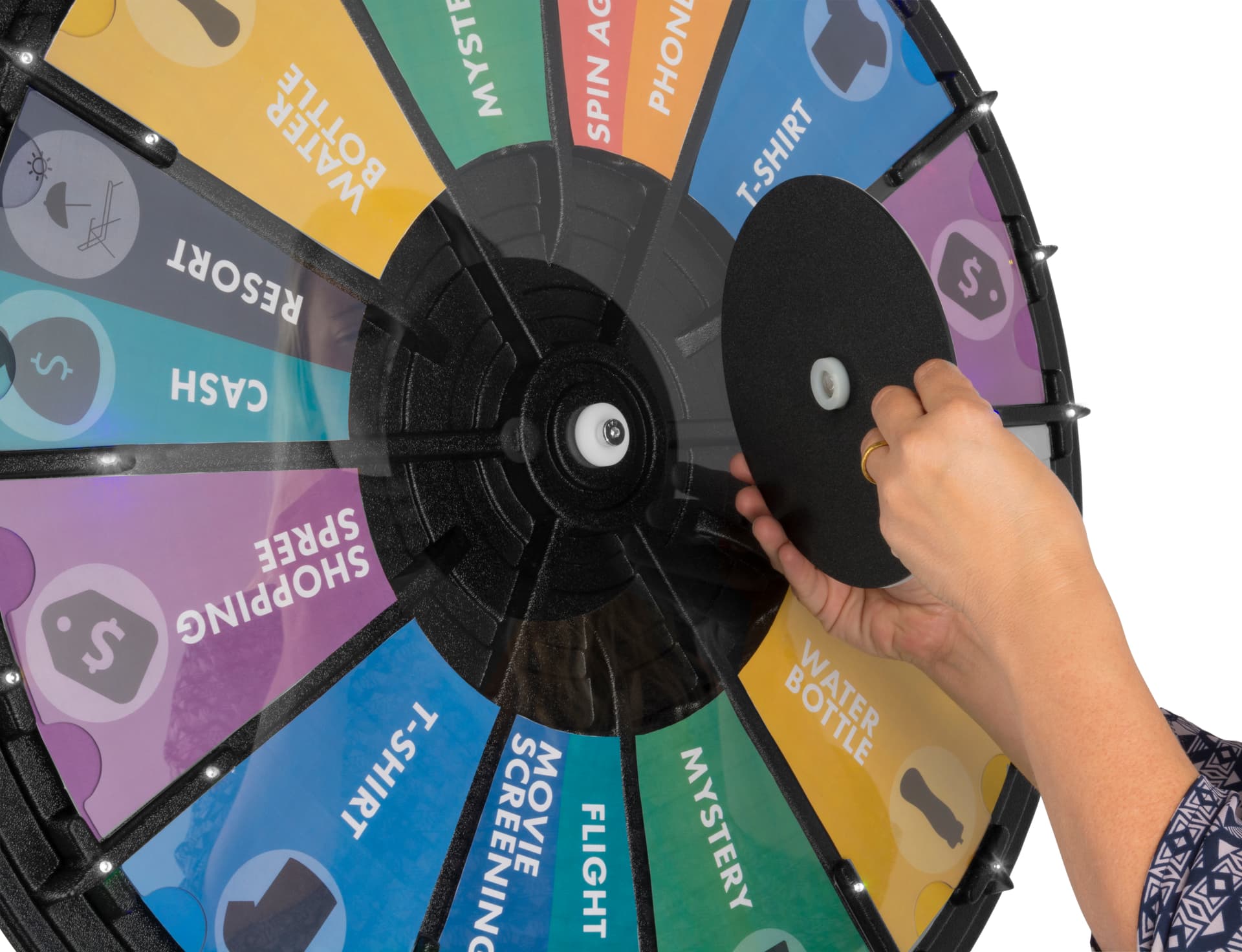 LED Contest Wheel with Removable Center Plate