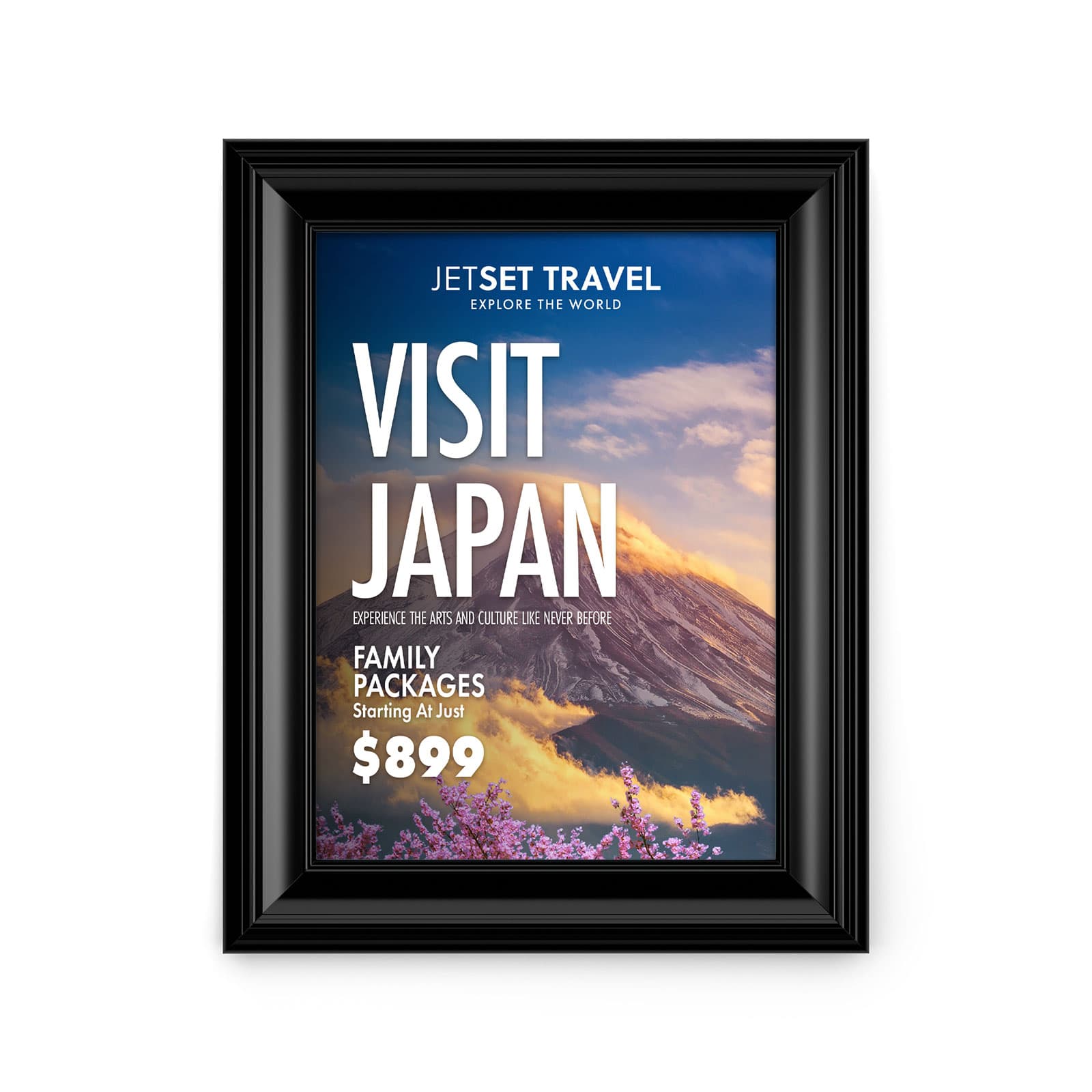 Black snap in poster frame