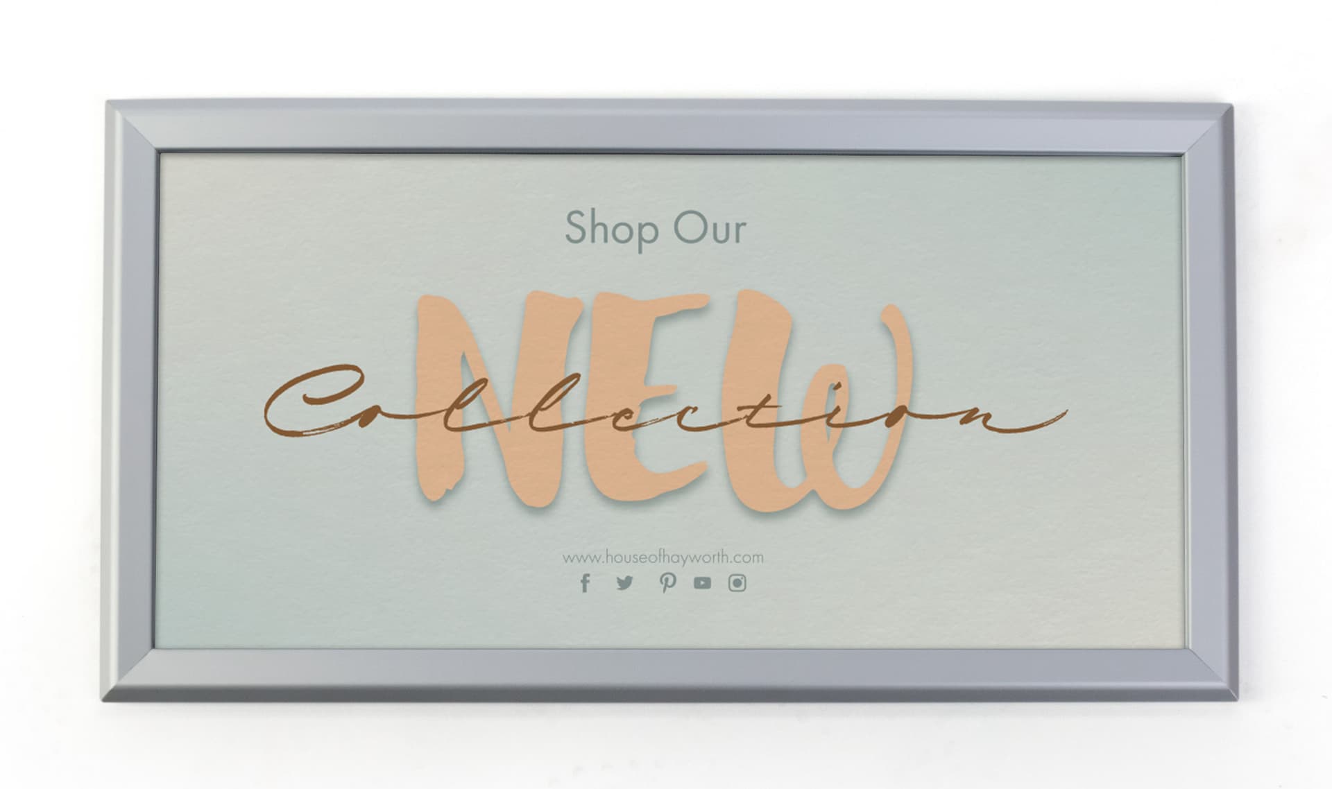 Silver 12 x 24 Snap Frame for Advertisements