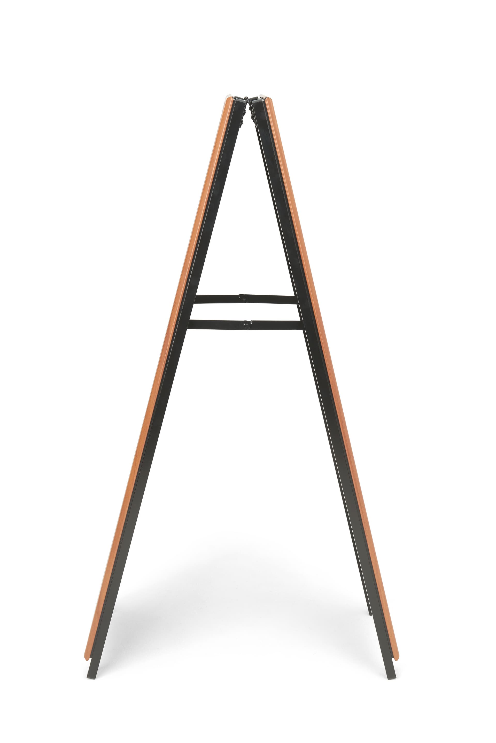 Sturdy A-frame sidewalk sign with locking spreader hardware to keep it securely in place