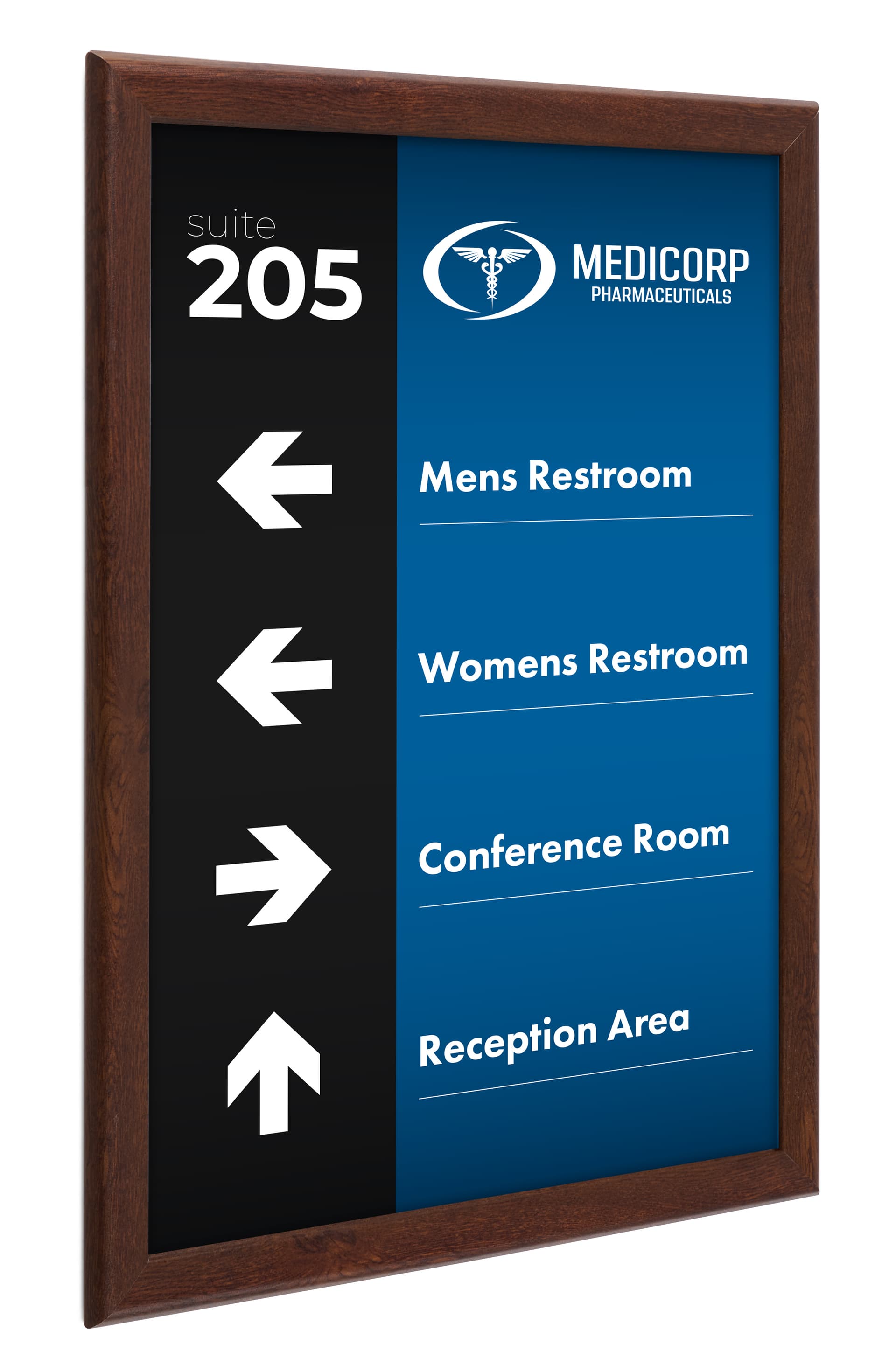 Wood effect wall snap poster frame measures 19 inches wide 