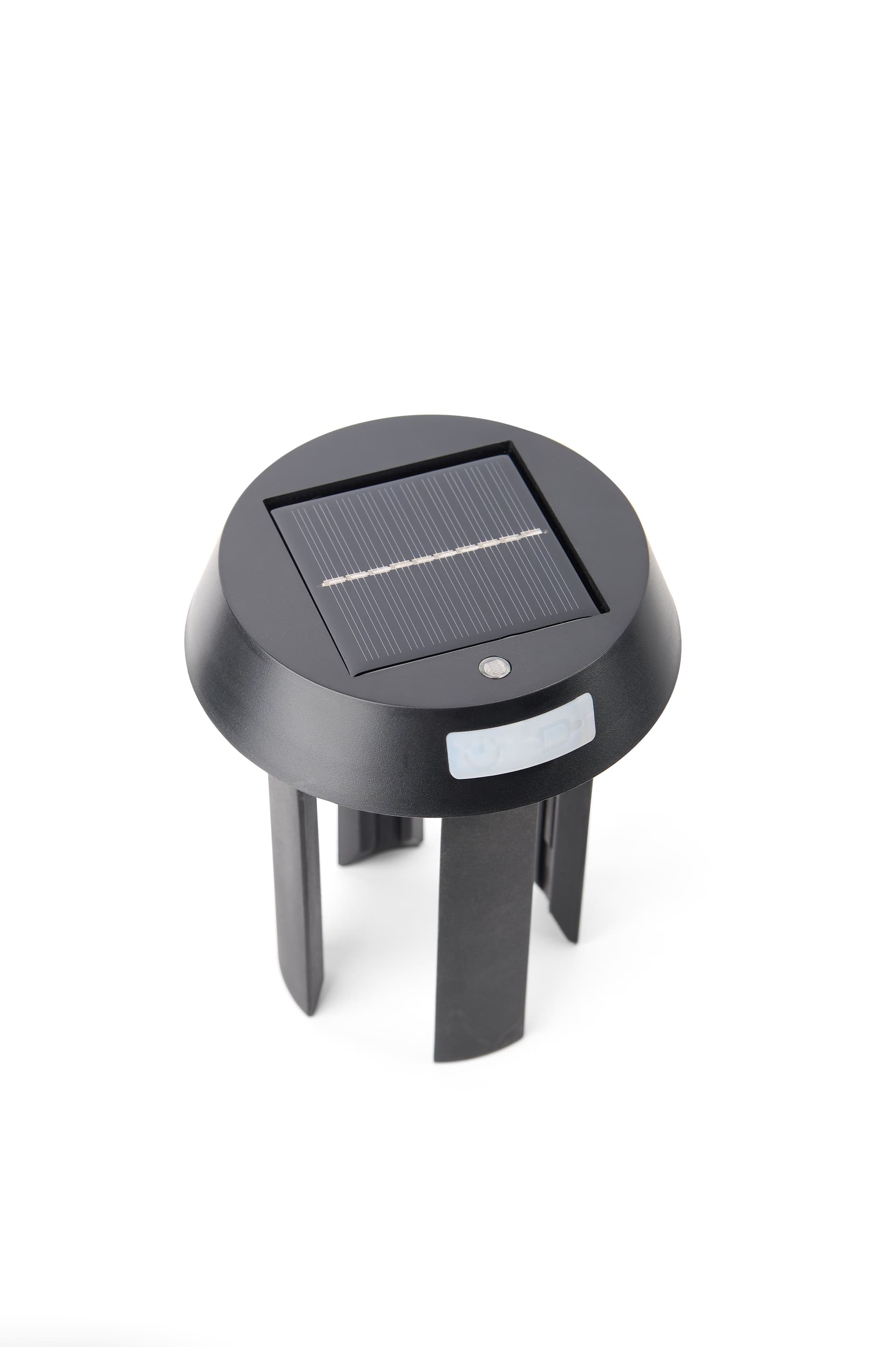 Stanchion mount LED light with solar charging capabilities