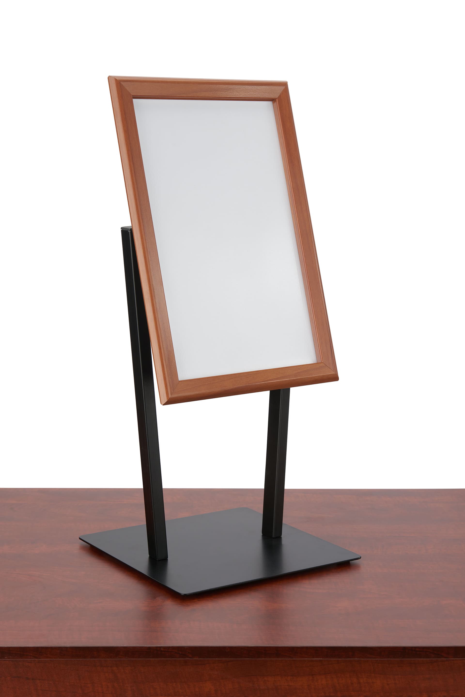 Snap countertop snap frame stand in warm faux oak finish