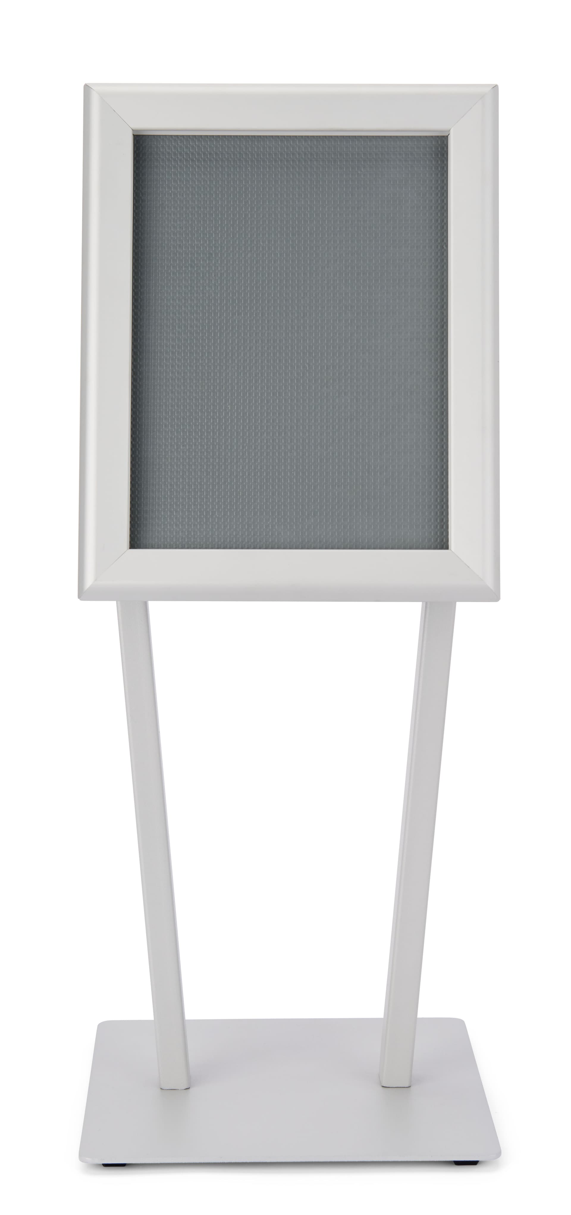 Front loading snap frame allows you to easily insert your own graphics