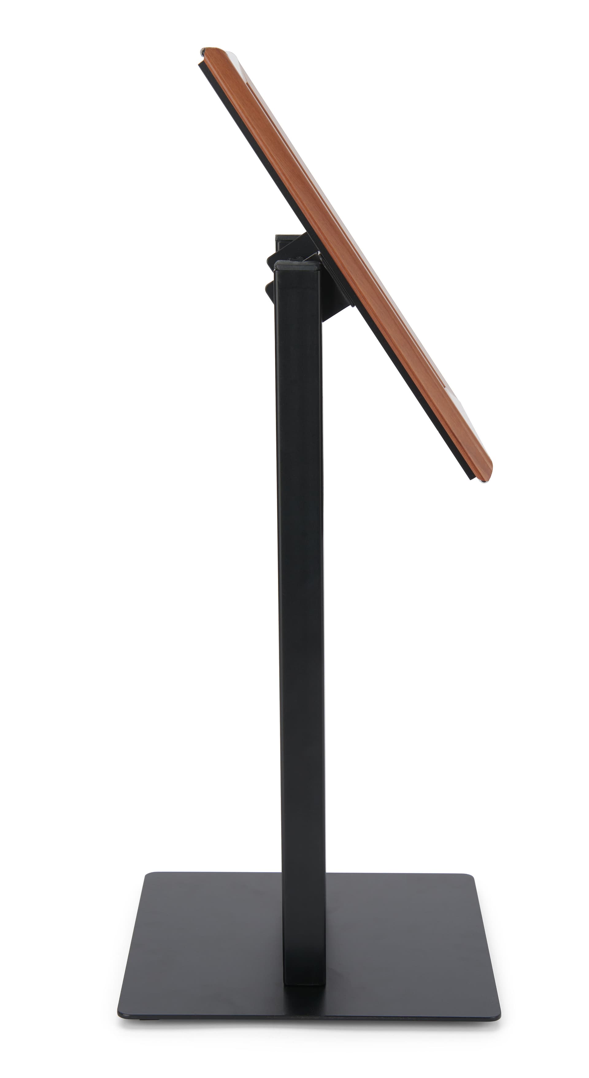 Tilting snap frame for eating establishments, hotel front desk, bookstores and more