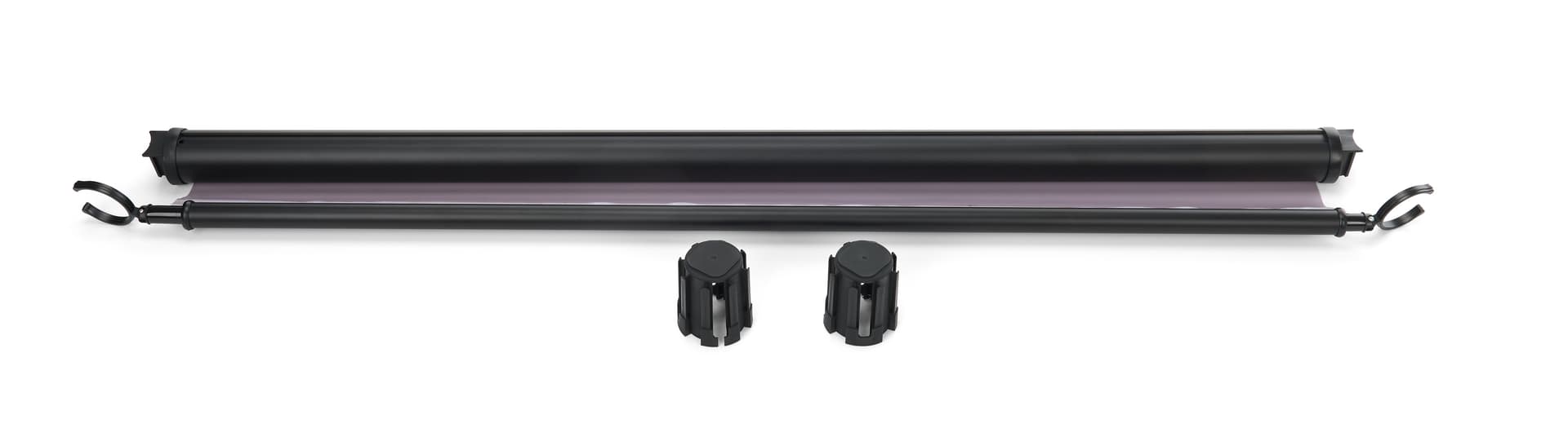 Double-sided retractable stanchion barrier kit