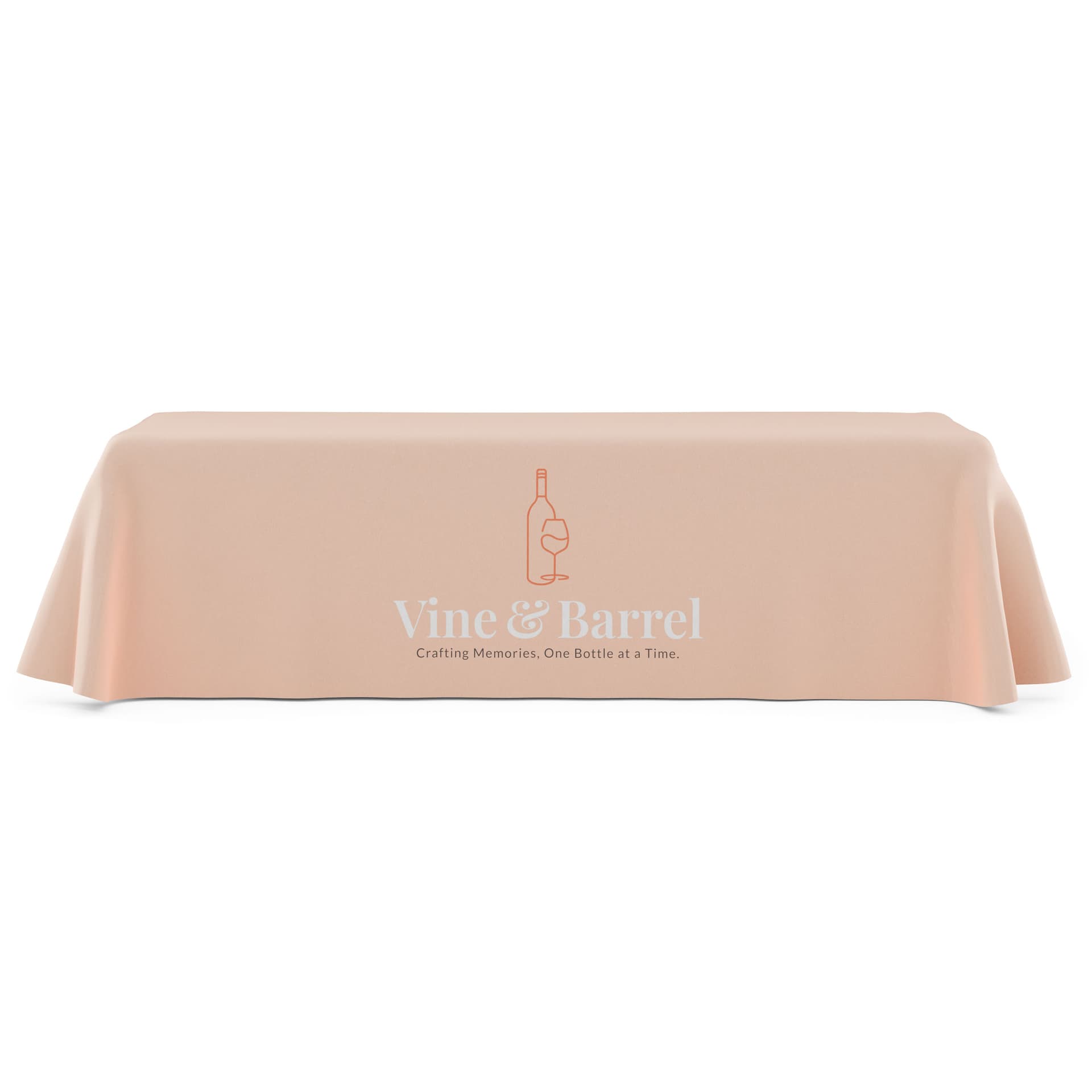 Custom rectangle table cover in wrinkle-resistant polyester